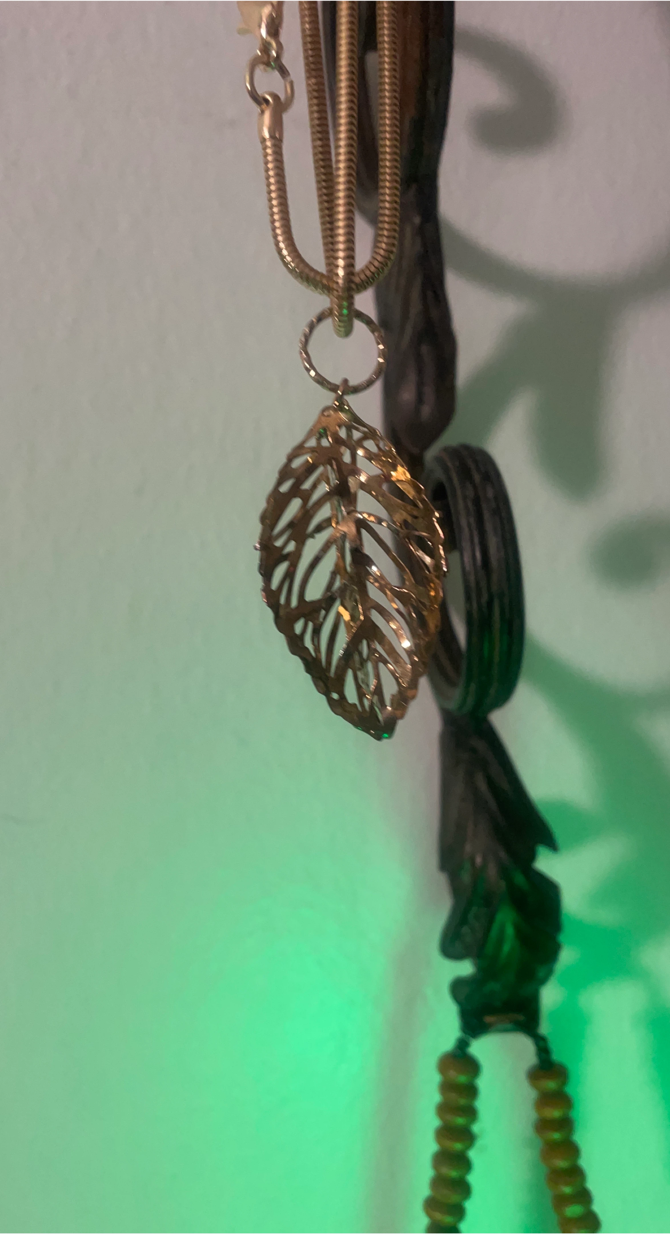 Gold Leaf Pendant Necklace