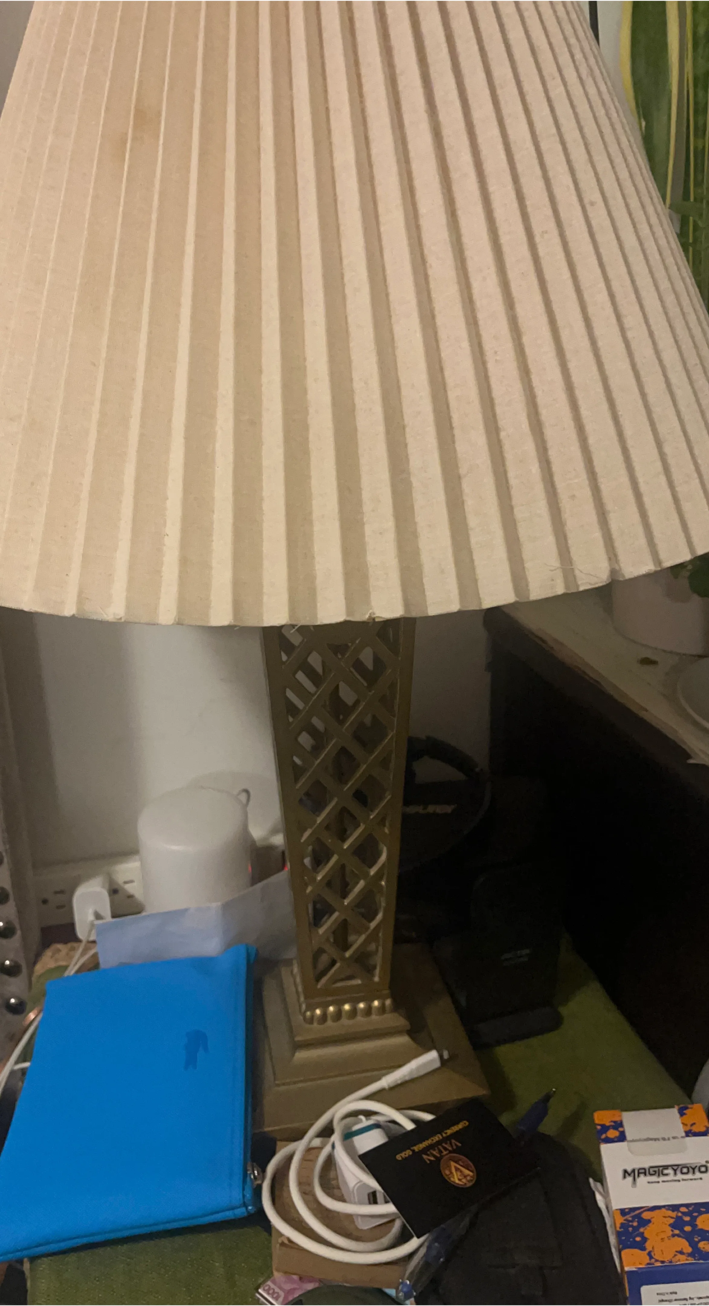 Table Lamp with Pleated Shade