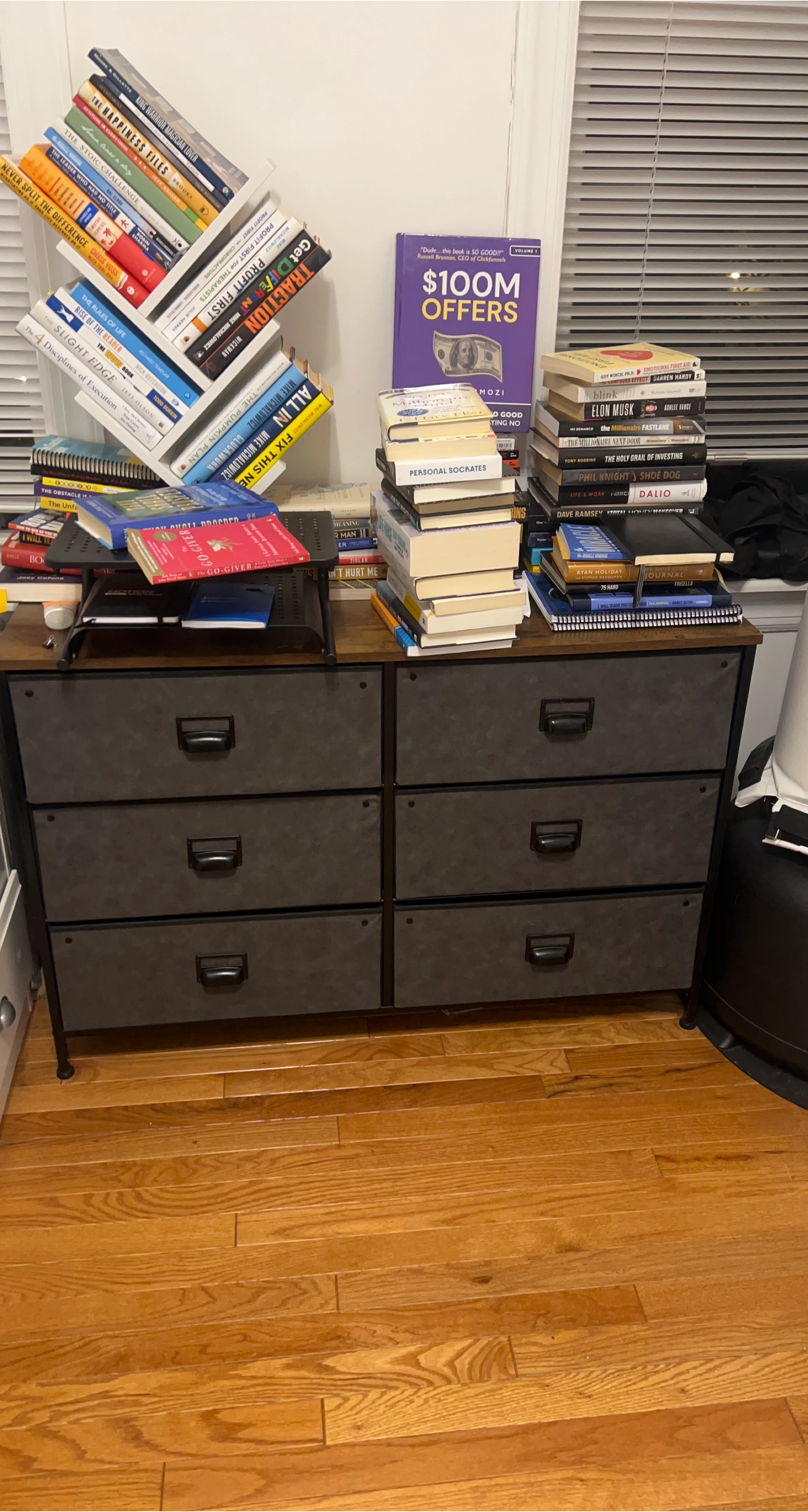 Black 6-drawer