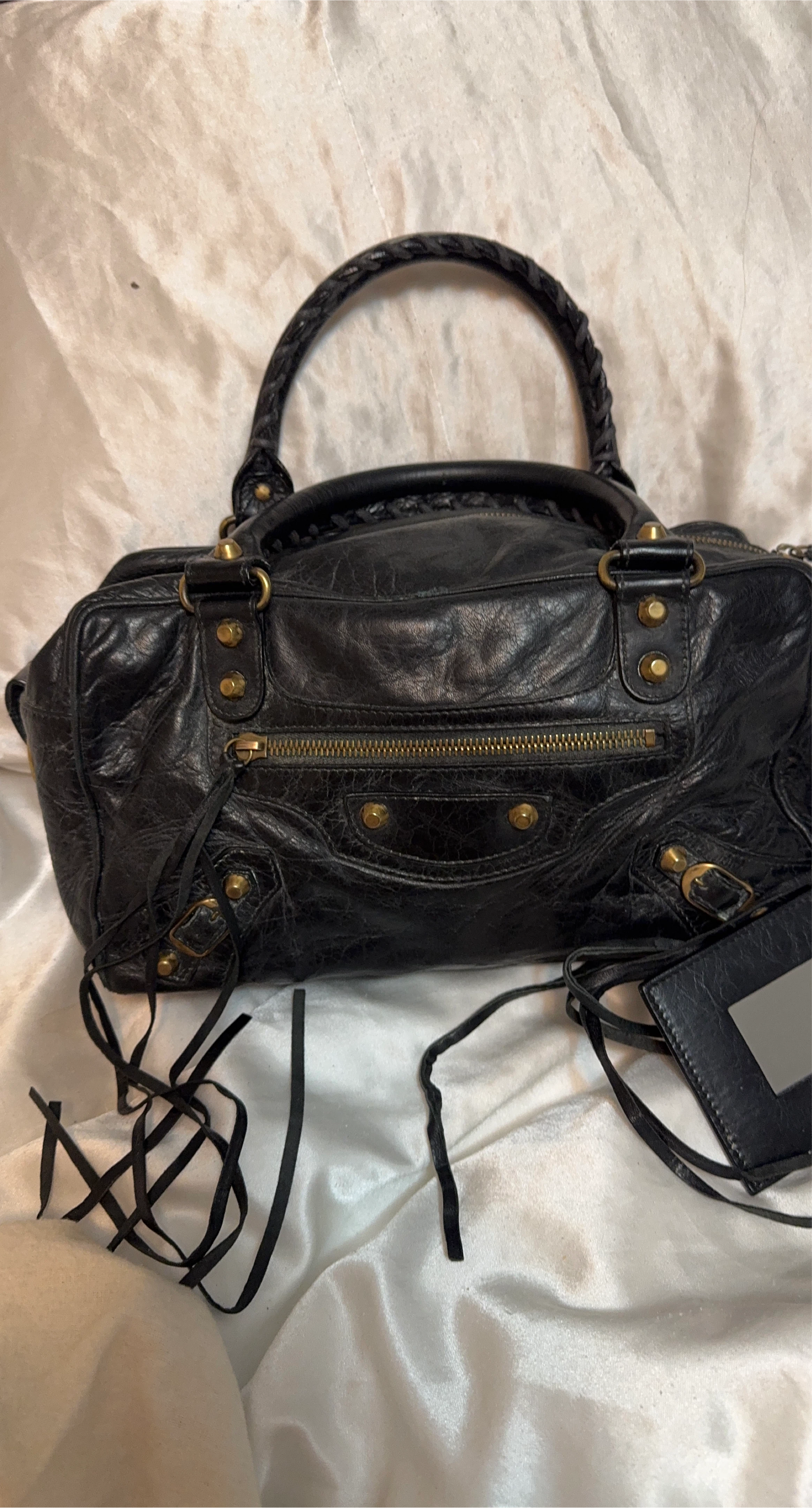 Balenciaga Black Leather Handbag