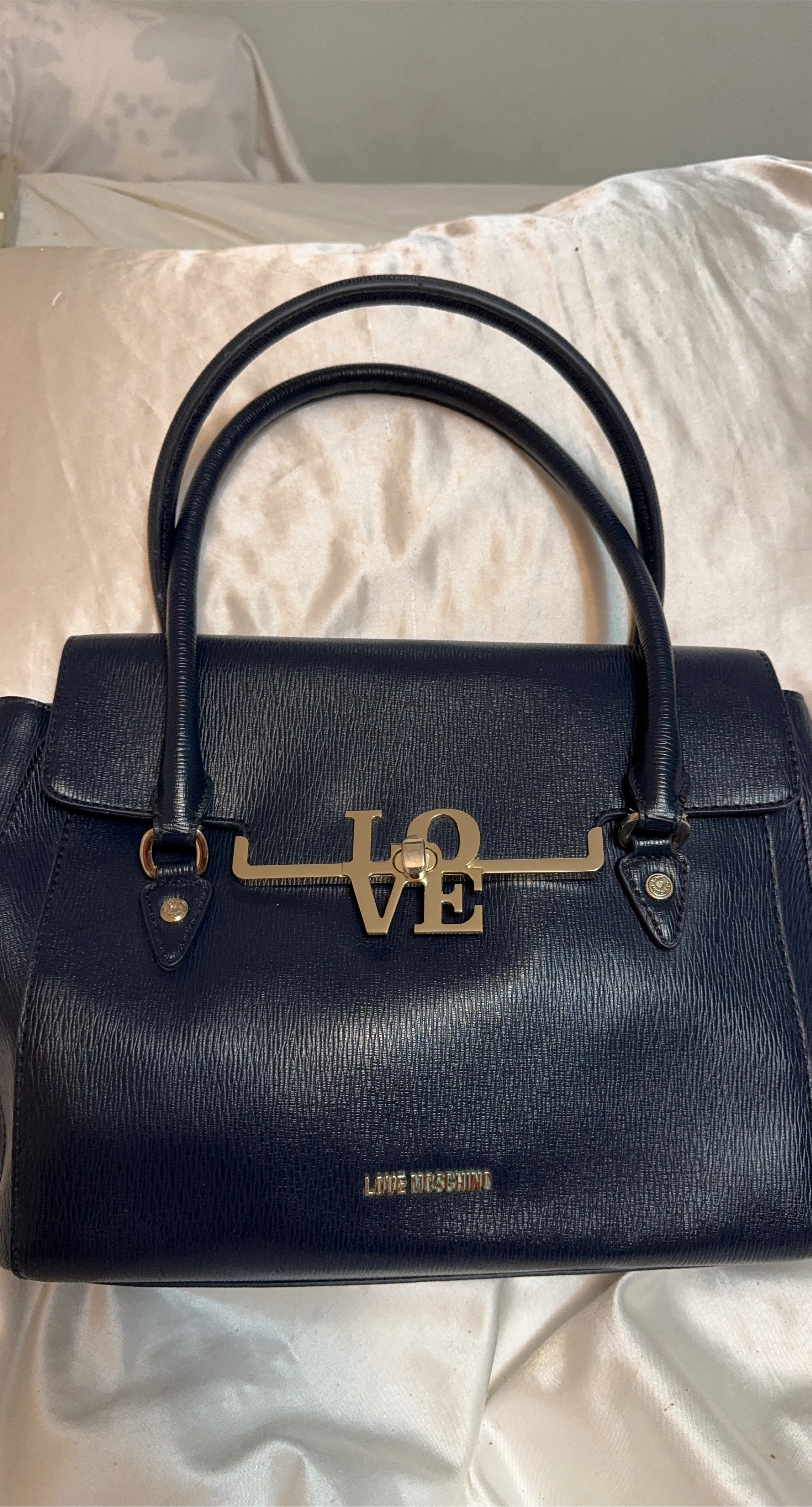 Love Moschino Navy Blue Handbag