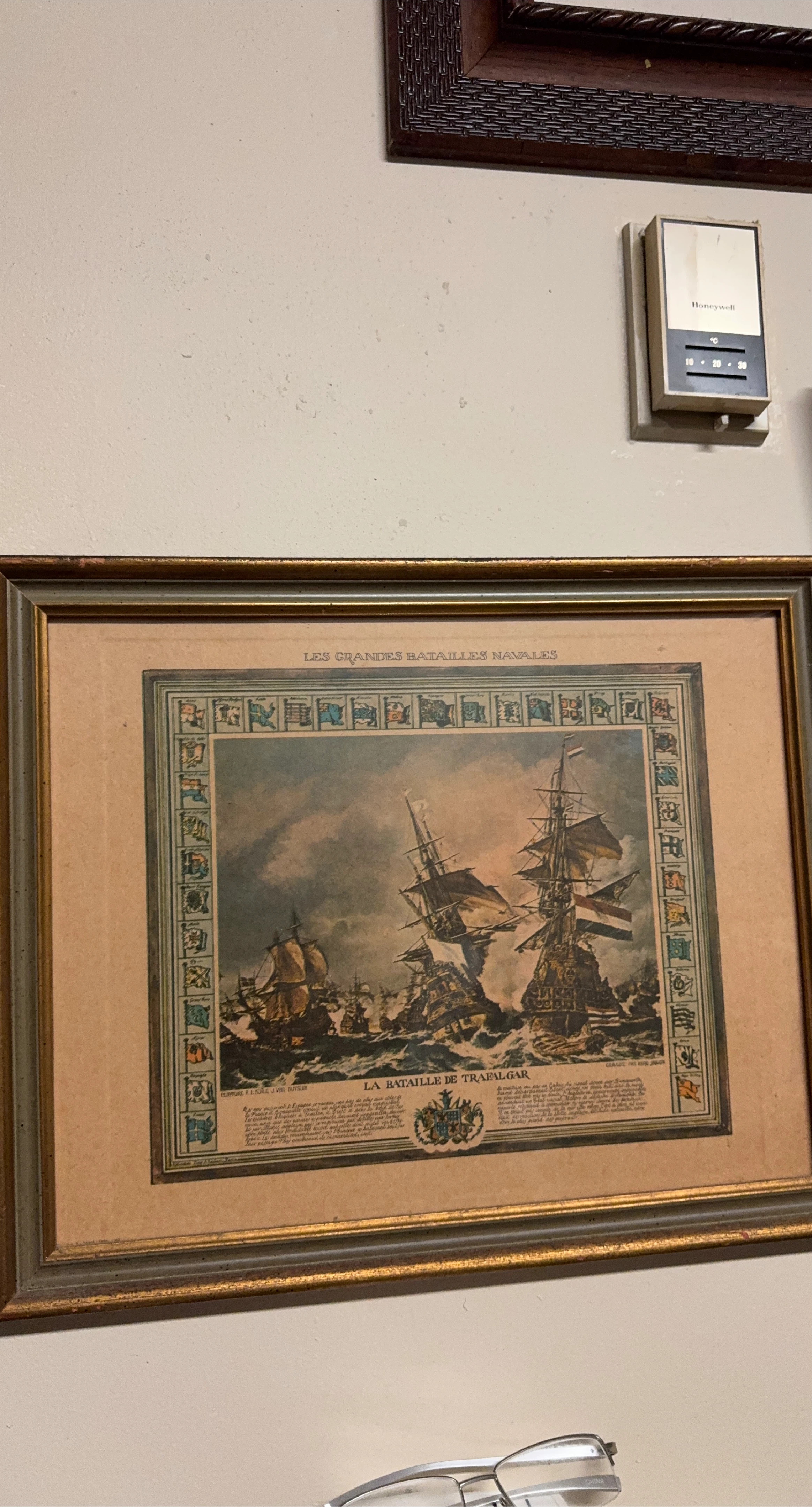 Framed "La Bataille de Trafalgar" Print