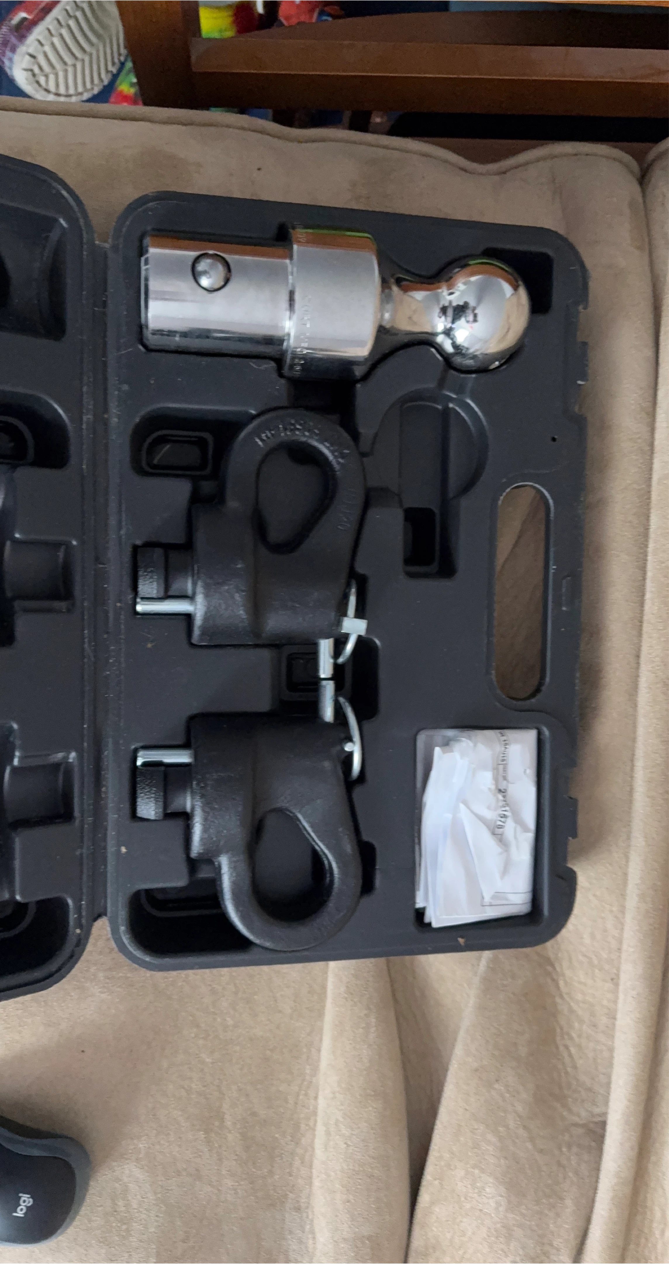 Trailer Hitch Ball Mount with Clevis Hook Attachment