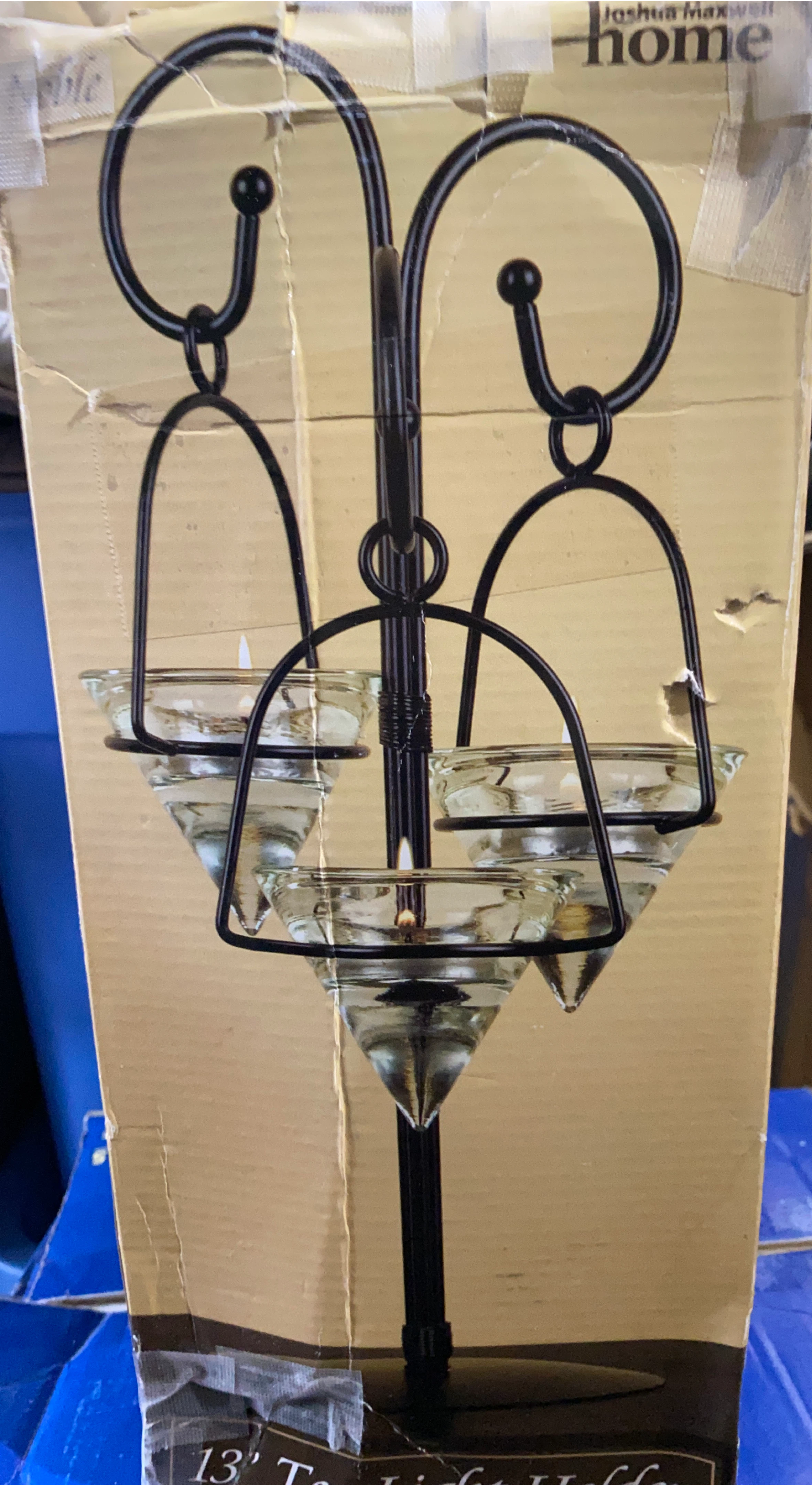 Joshua Maxwell Home 13" 3-Tier Taper Candle Holder