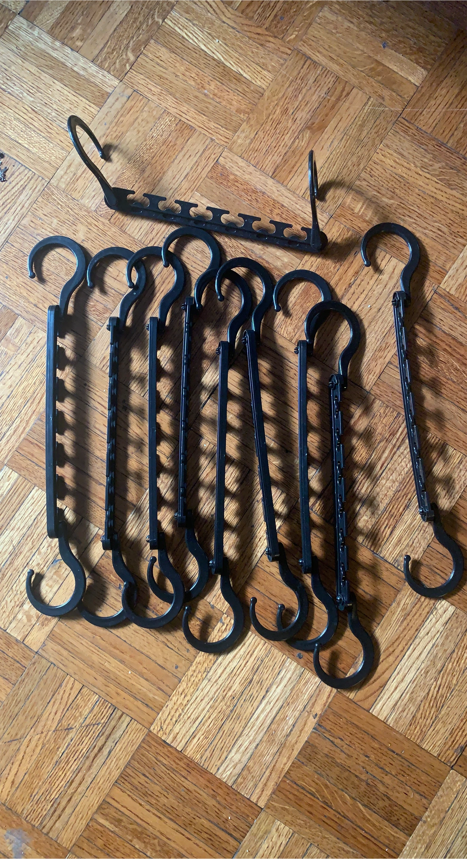 Black Space Saving Clothes Hangers (Set of 8)