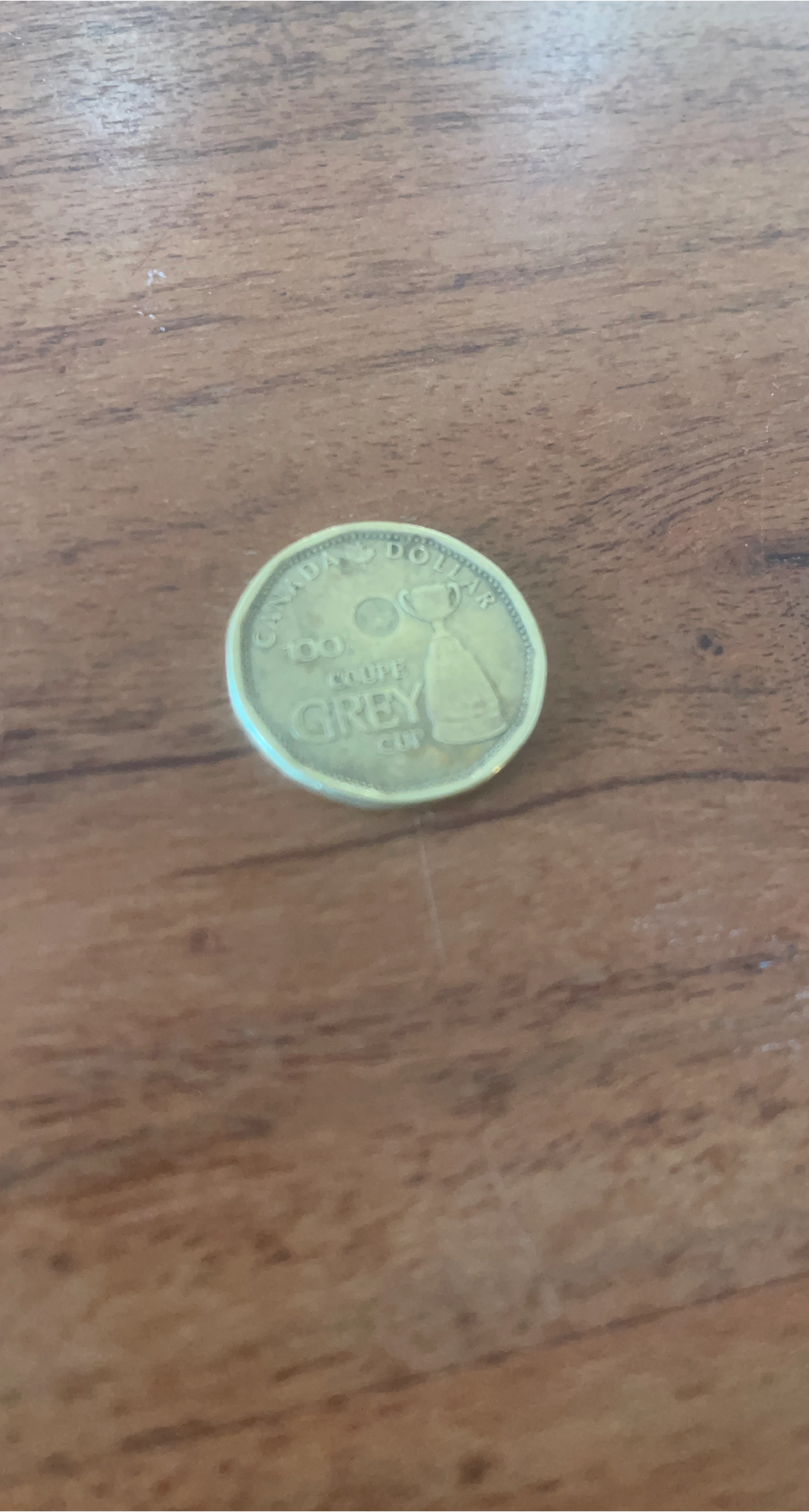 Canada Dollar 100th Grey Cup Coin