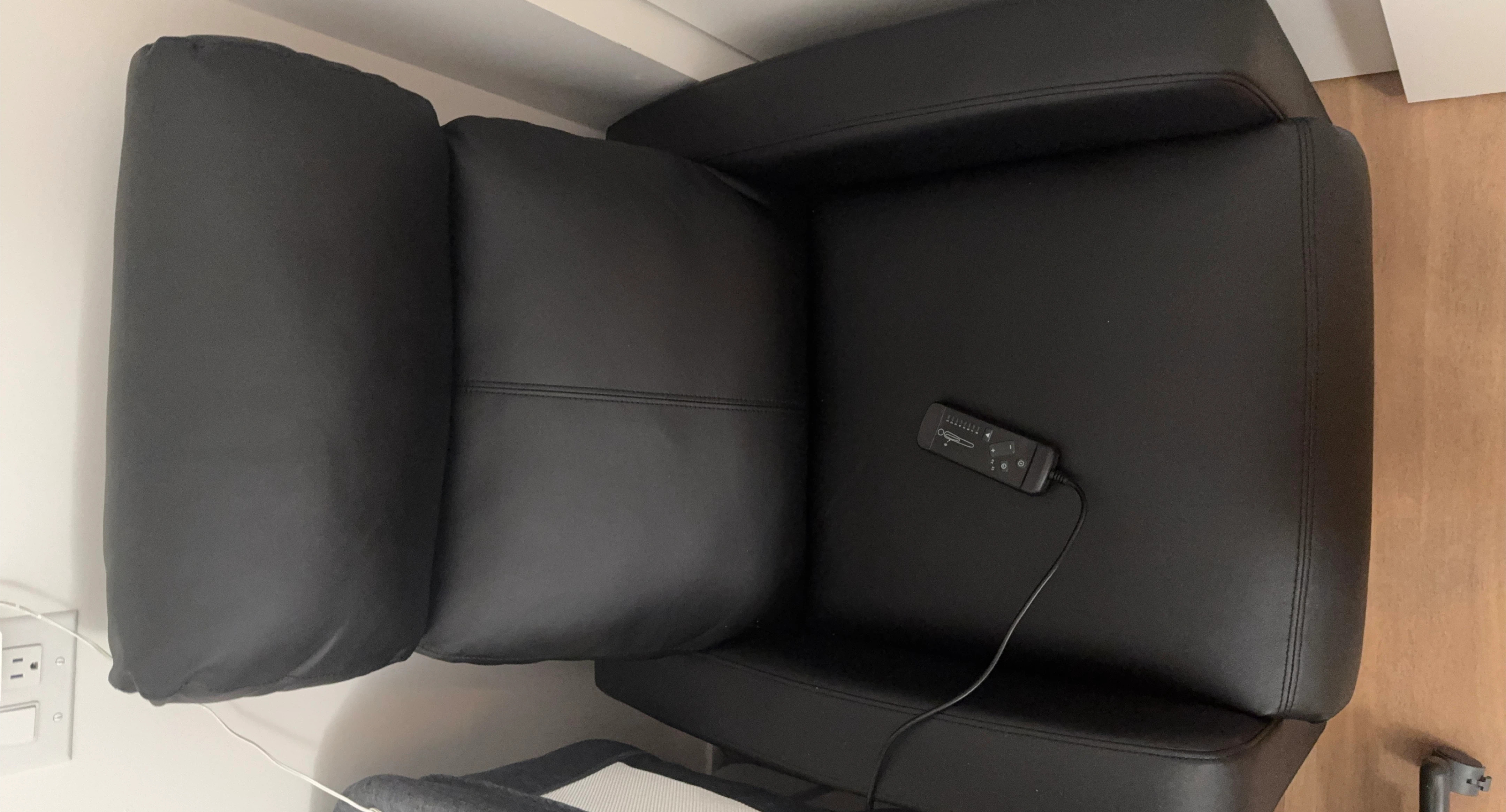 Black Leather Electric Massage Recliner Chair