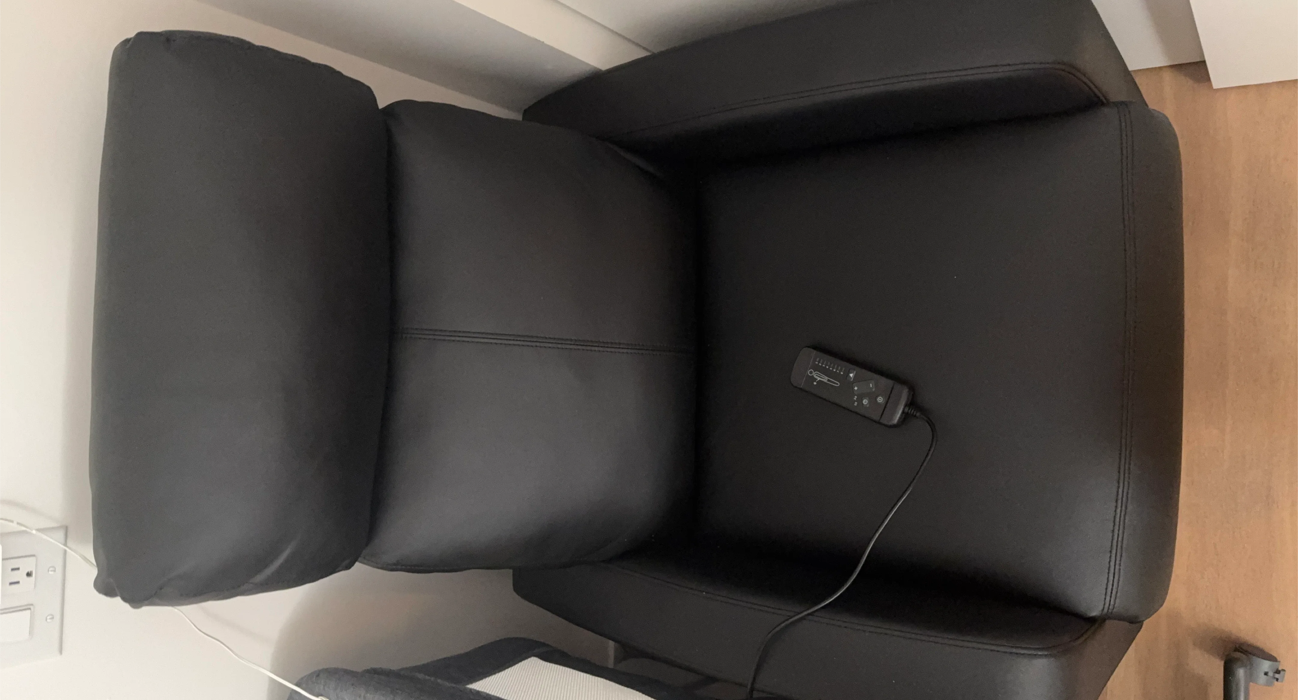 Black Leather Electric Massage Recliner Chair