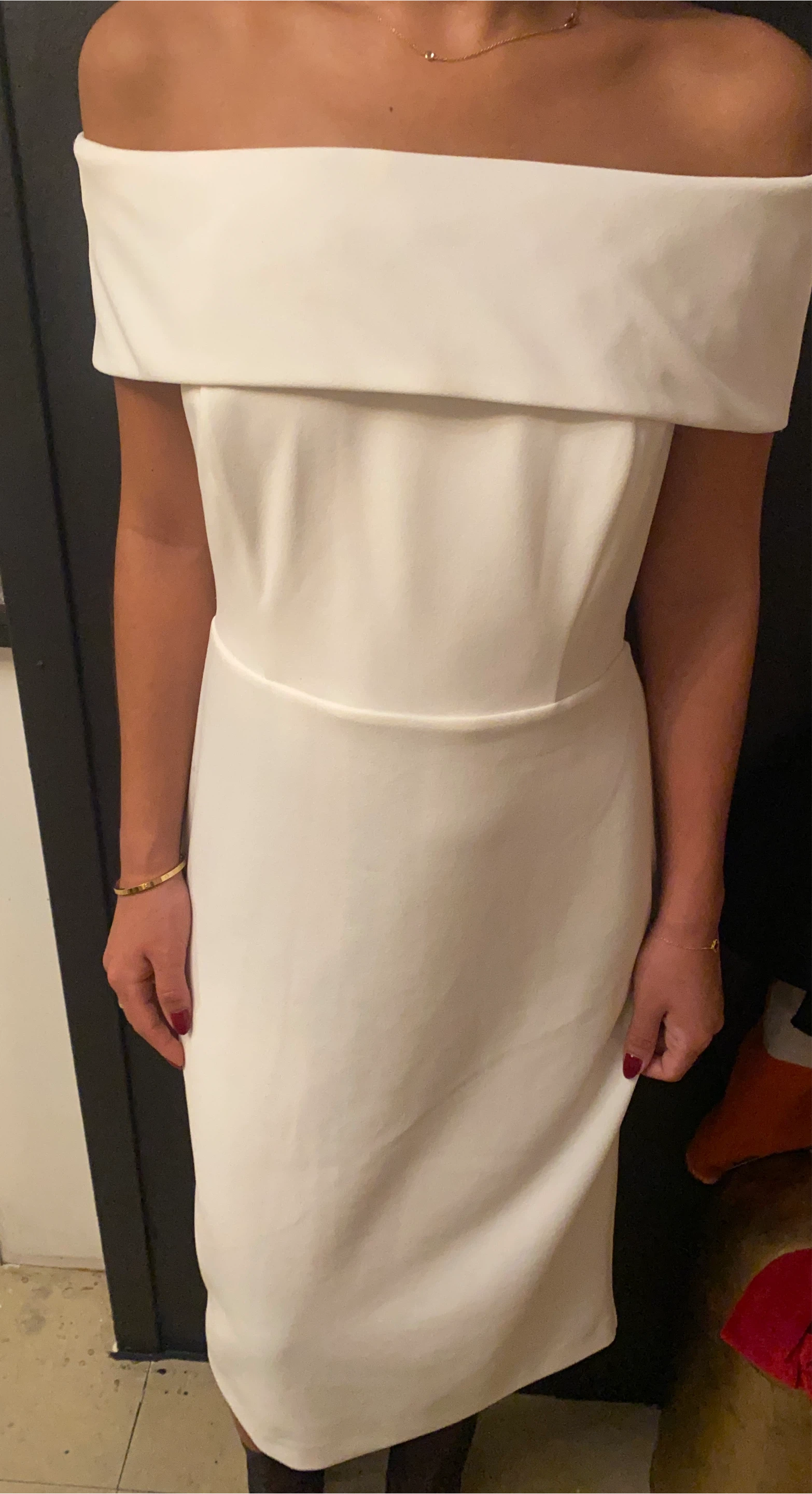 White Off-the-Shoulder Dress