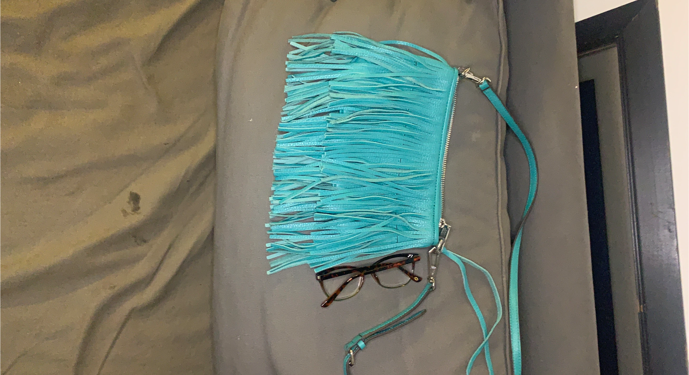 Turquoise Fringe Crossbody Bag