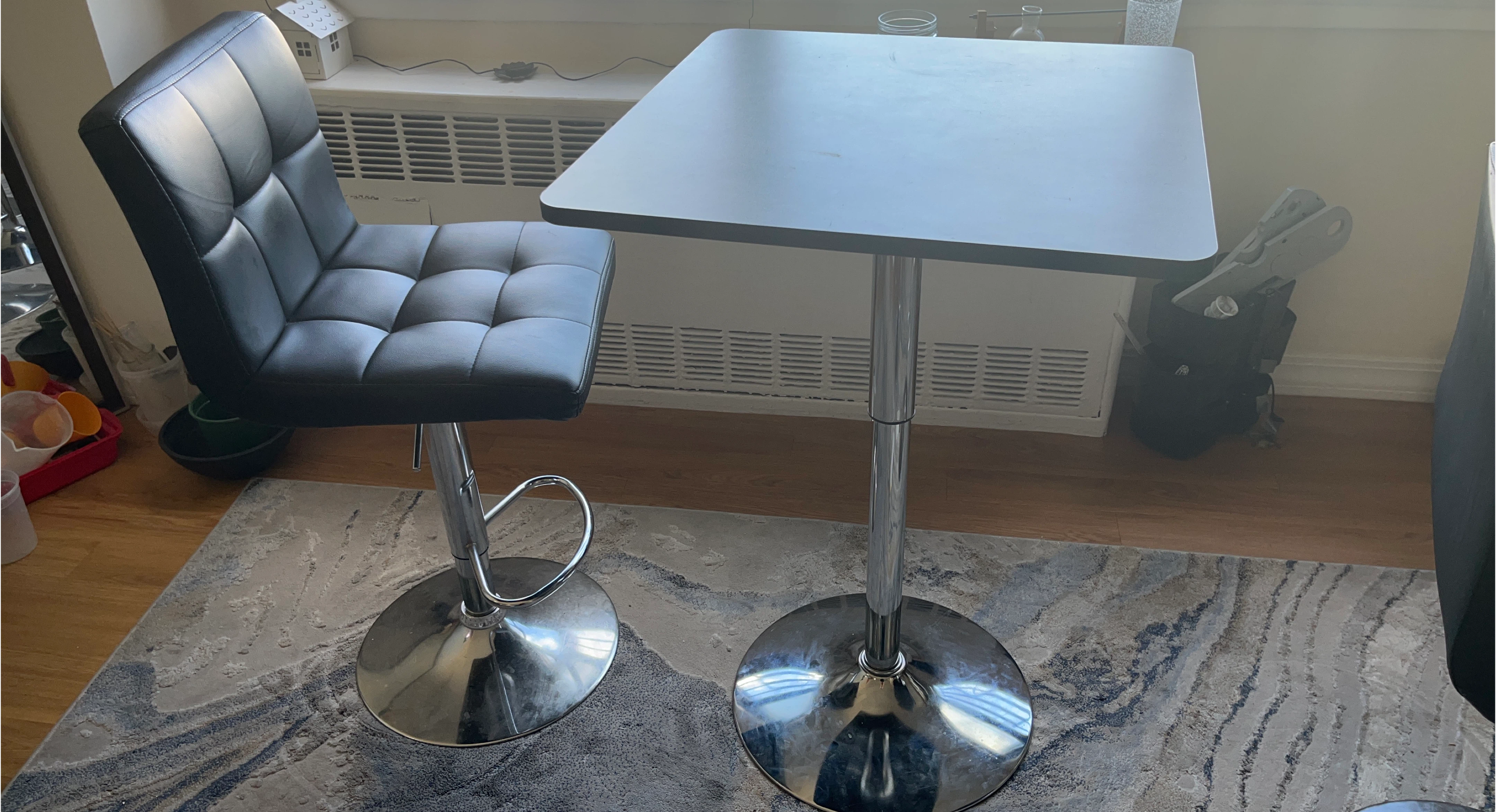 Bar Table and Chair Set - Black