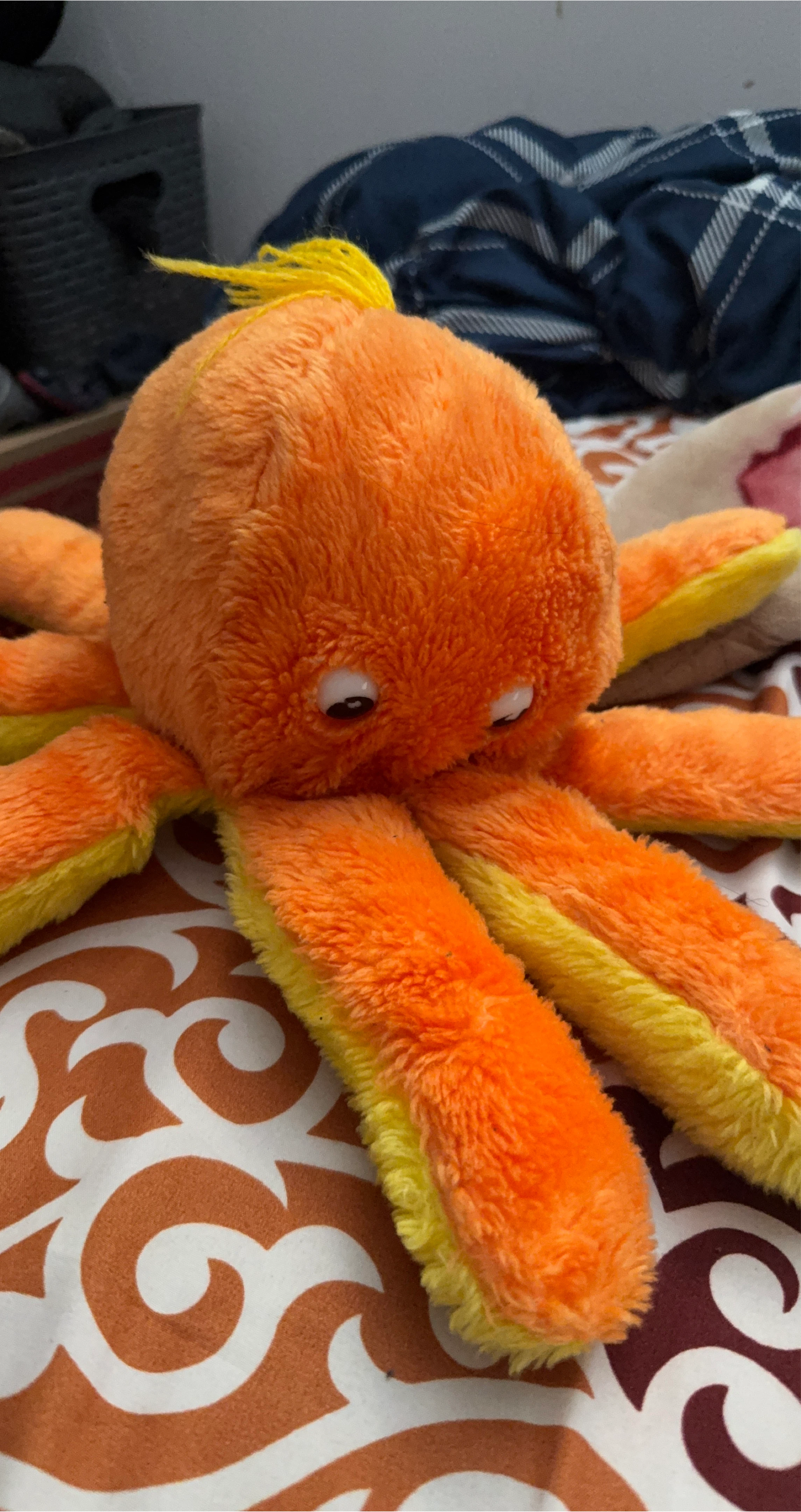 Orange Octopus Plush Toy