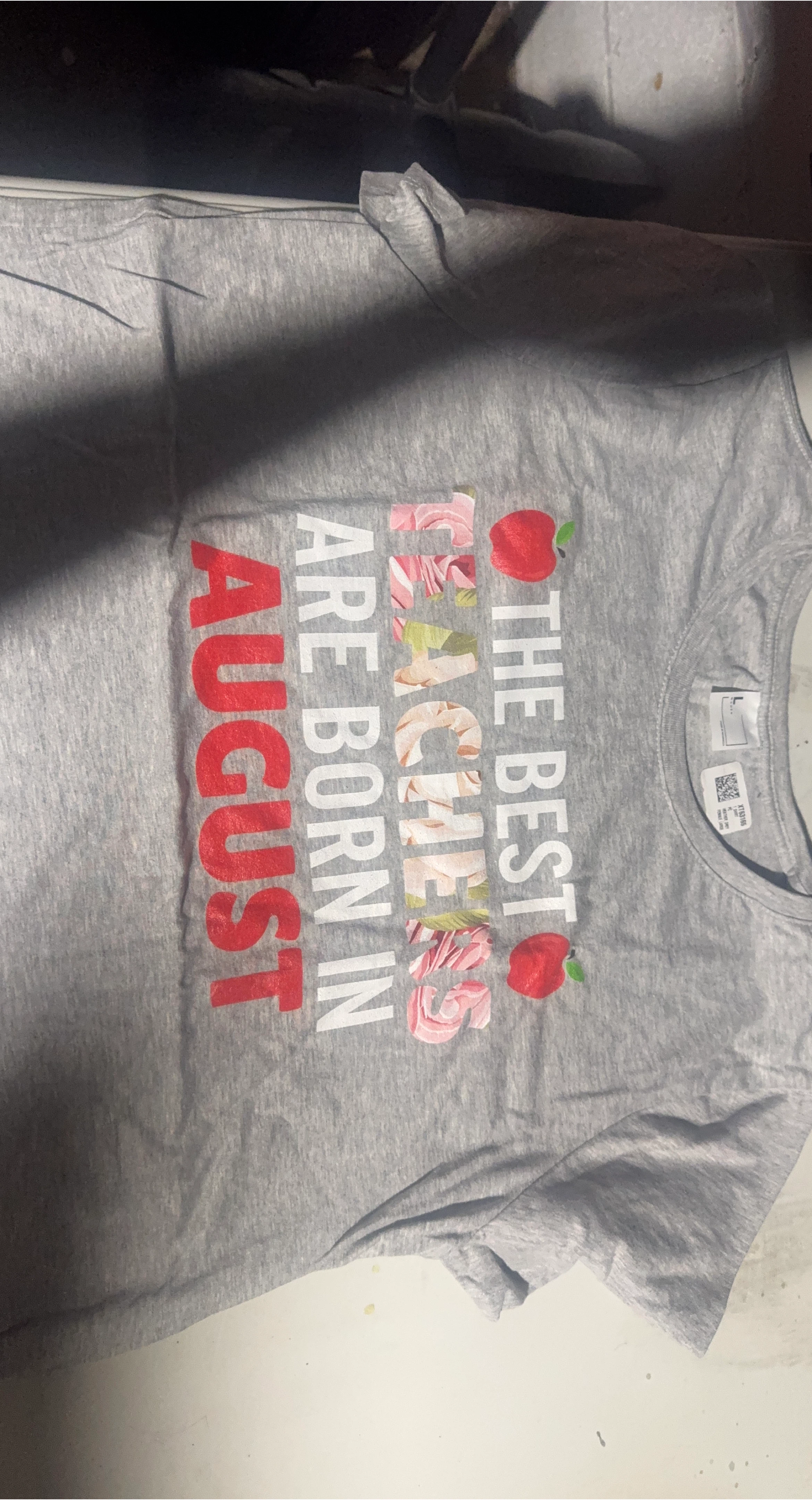 Nike Grey Teacher August T-Shirt - Size L