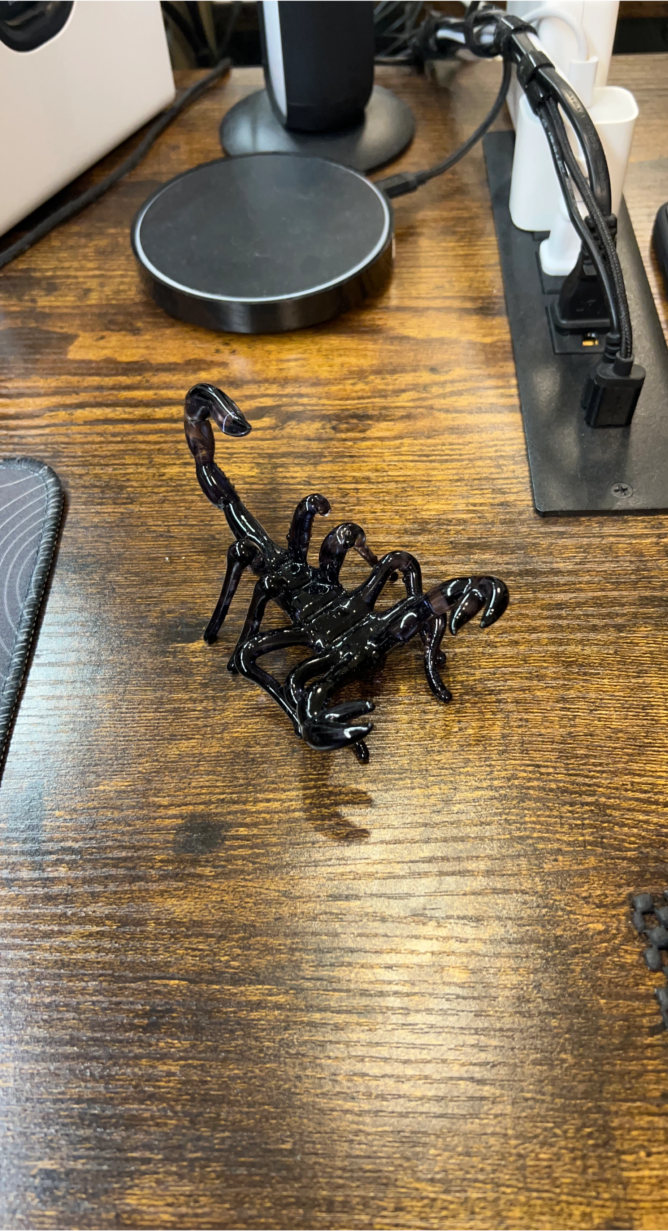 Glass Scorpion Figurine - Dark Purple