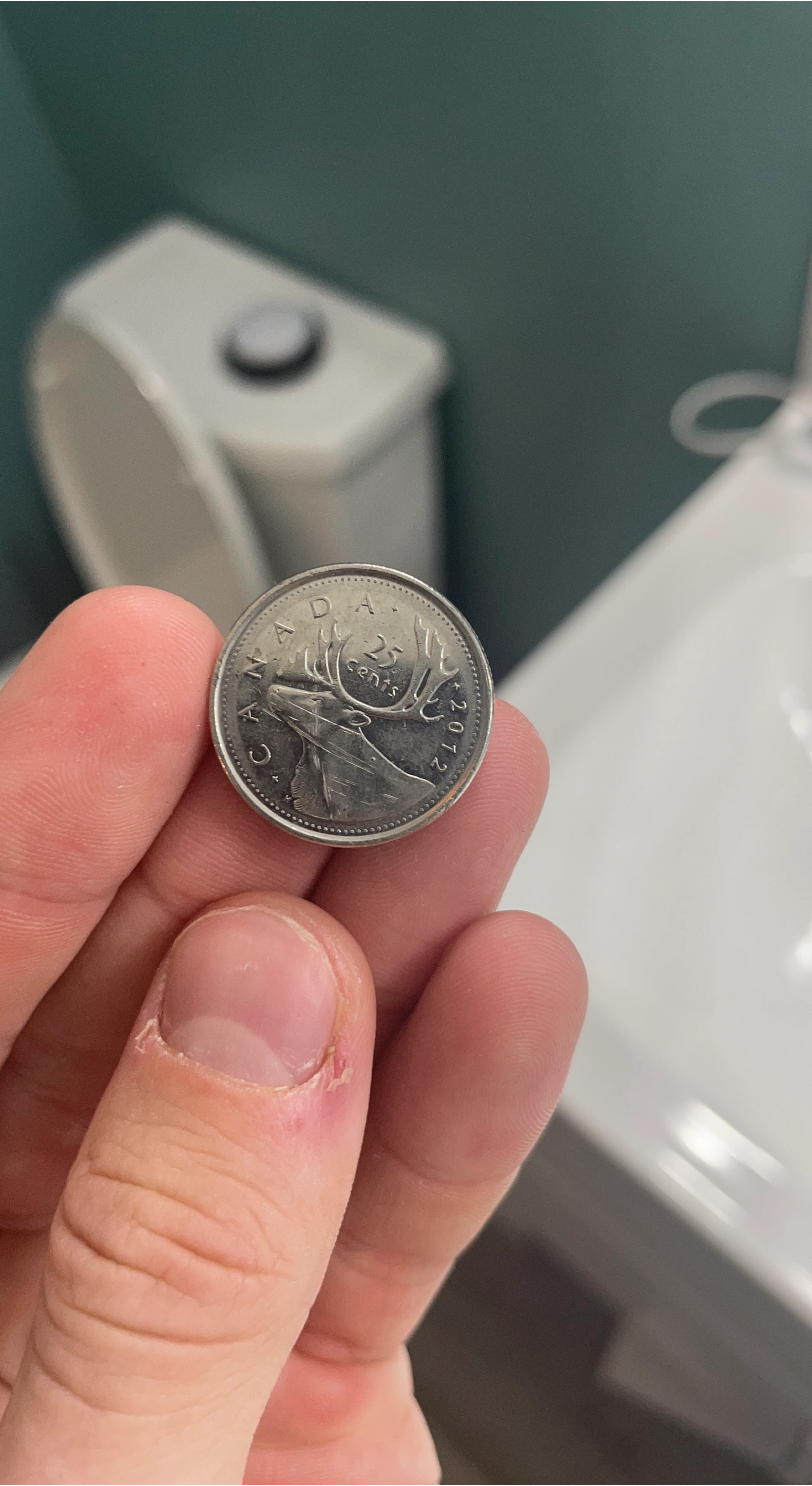 Canadian 25 cent coin - 2012