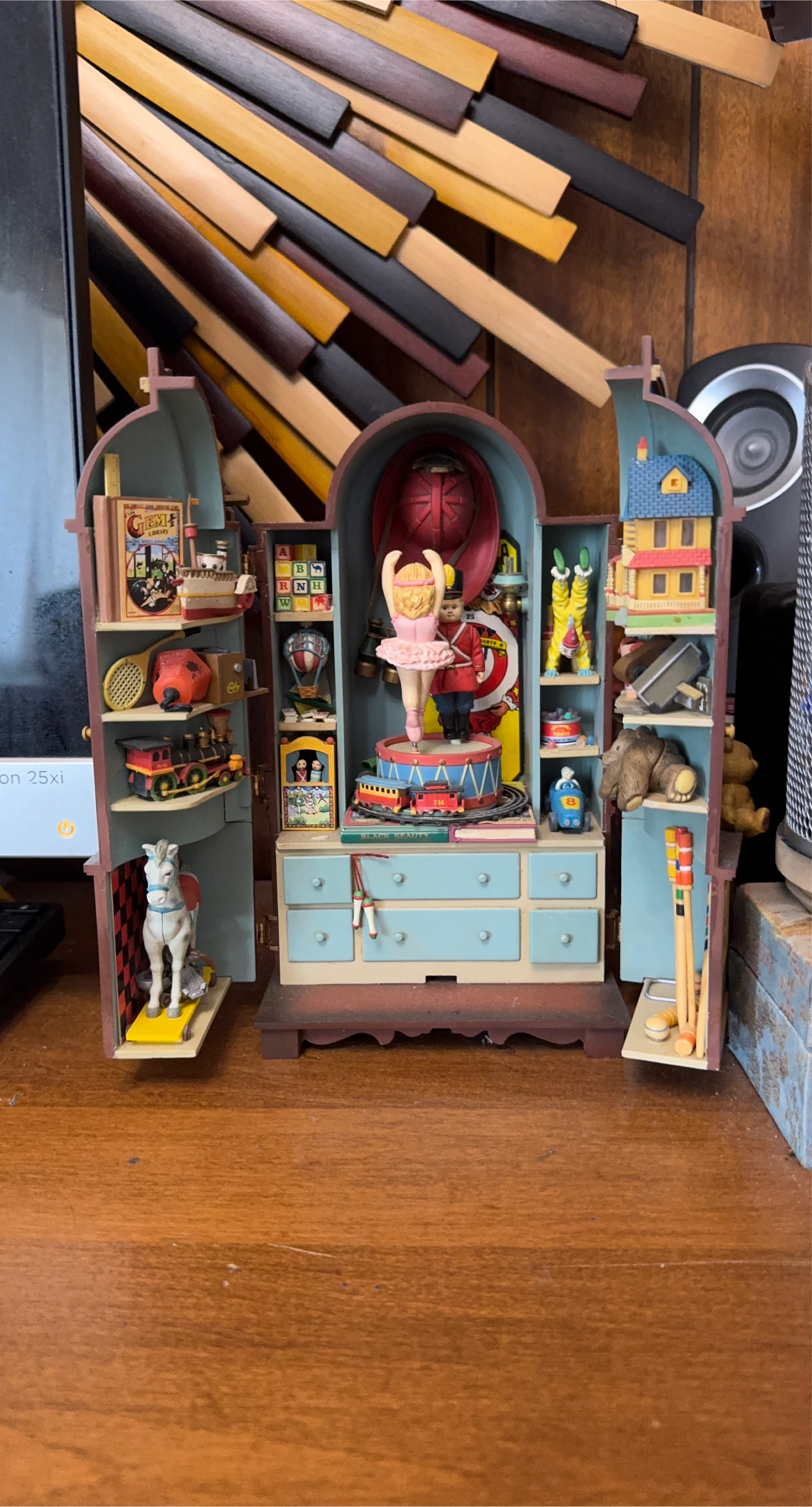 Miniature Toy Display Cabinet