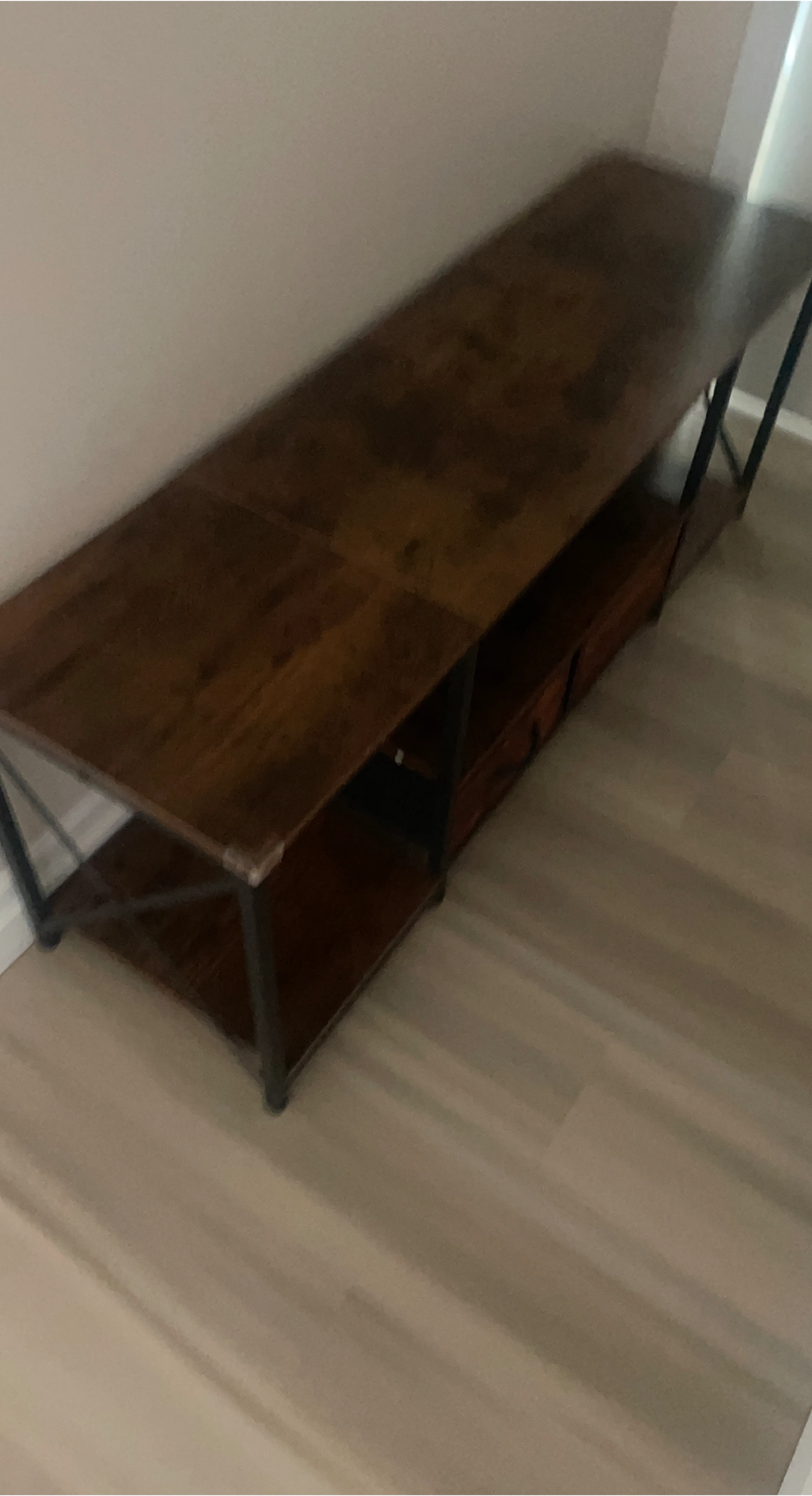 Brown & Black Console Table