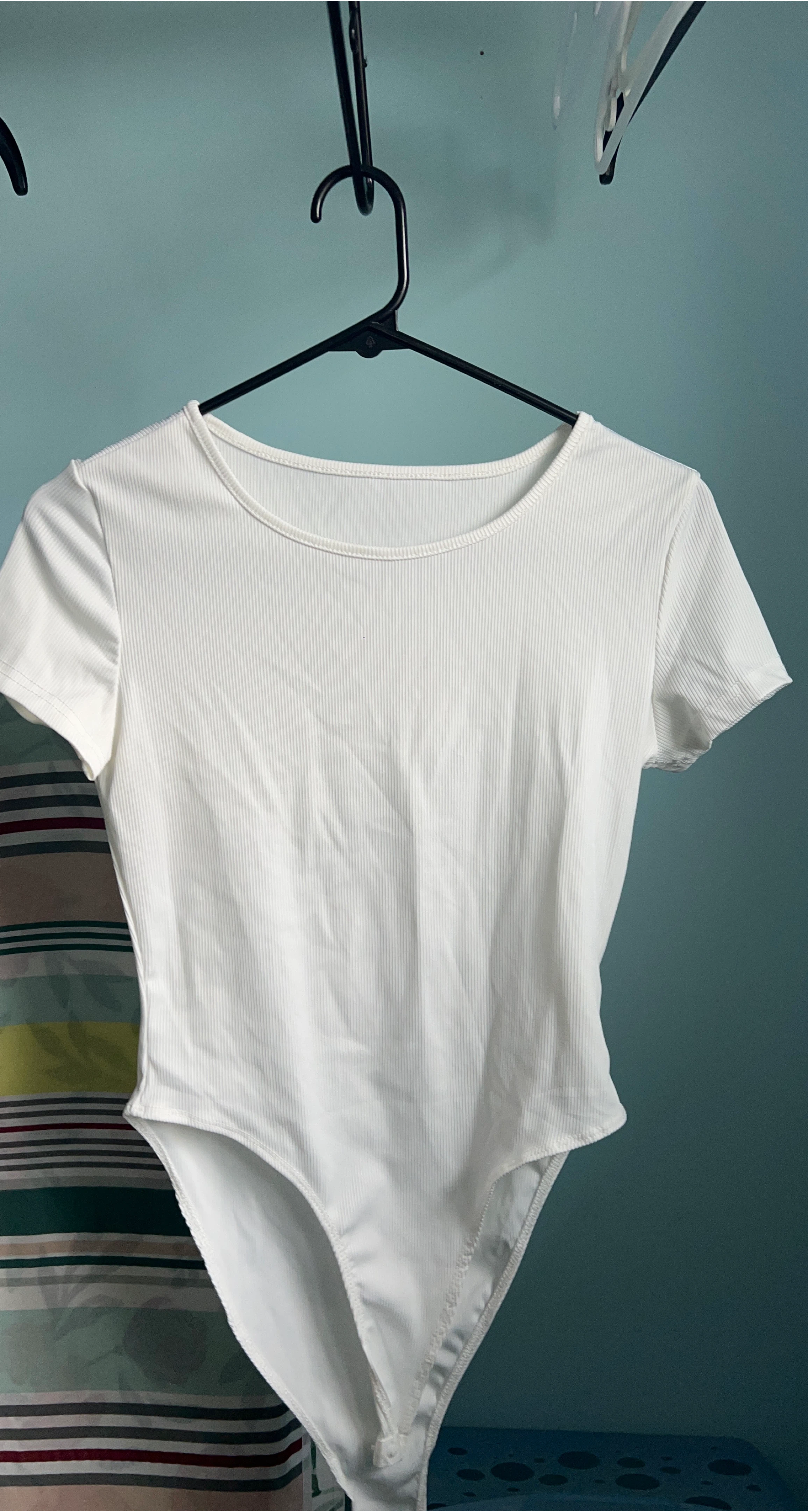 White Ribbed Bodysuit image indicator(1)