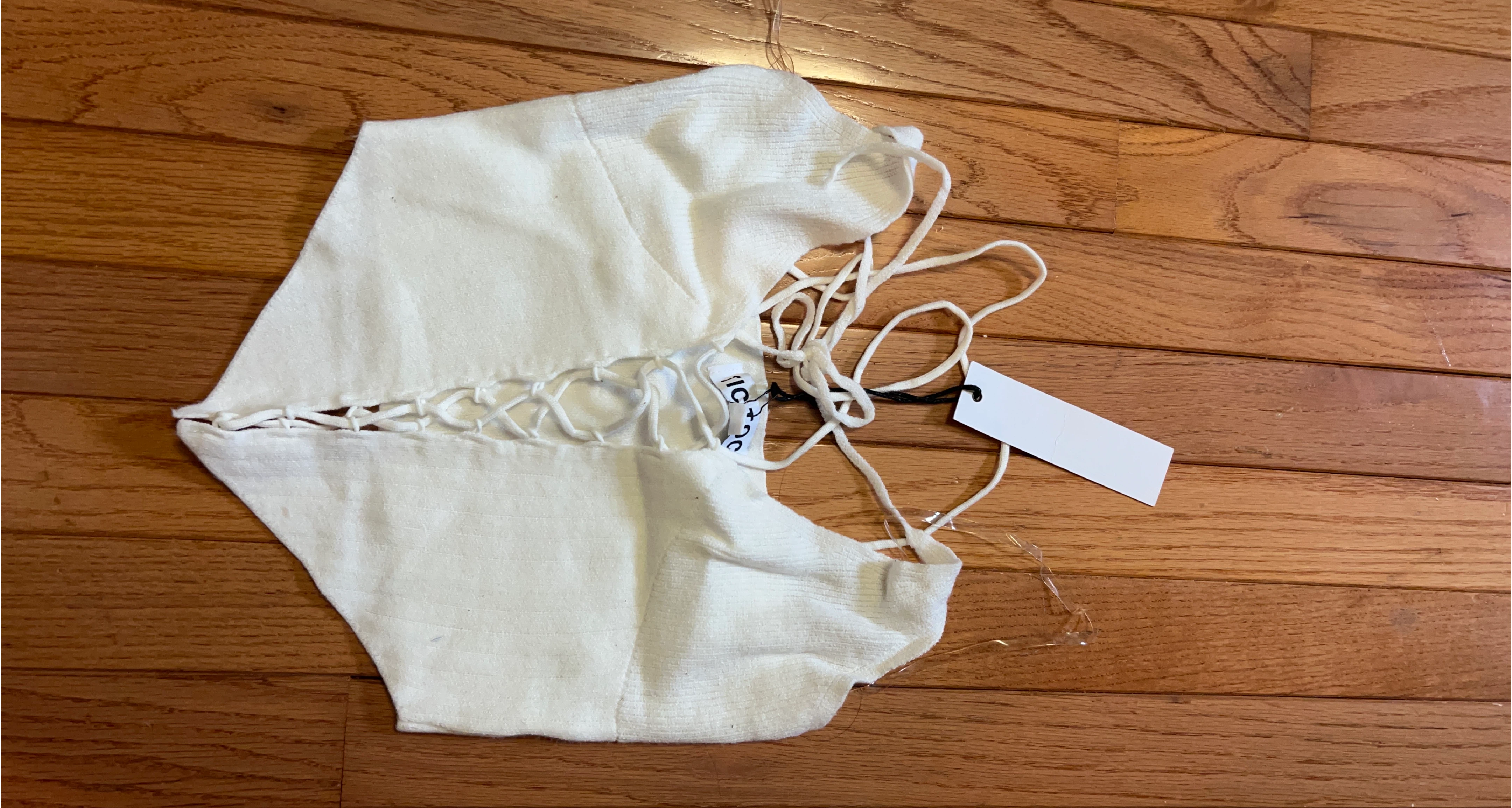 New Tic Toc White Halter Top image indicator(2)