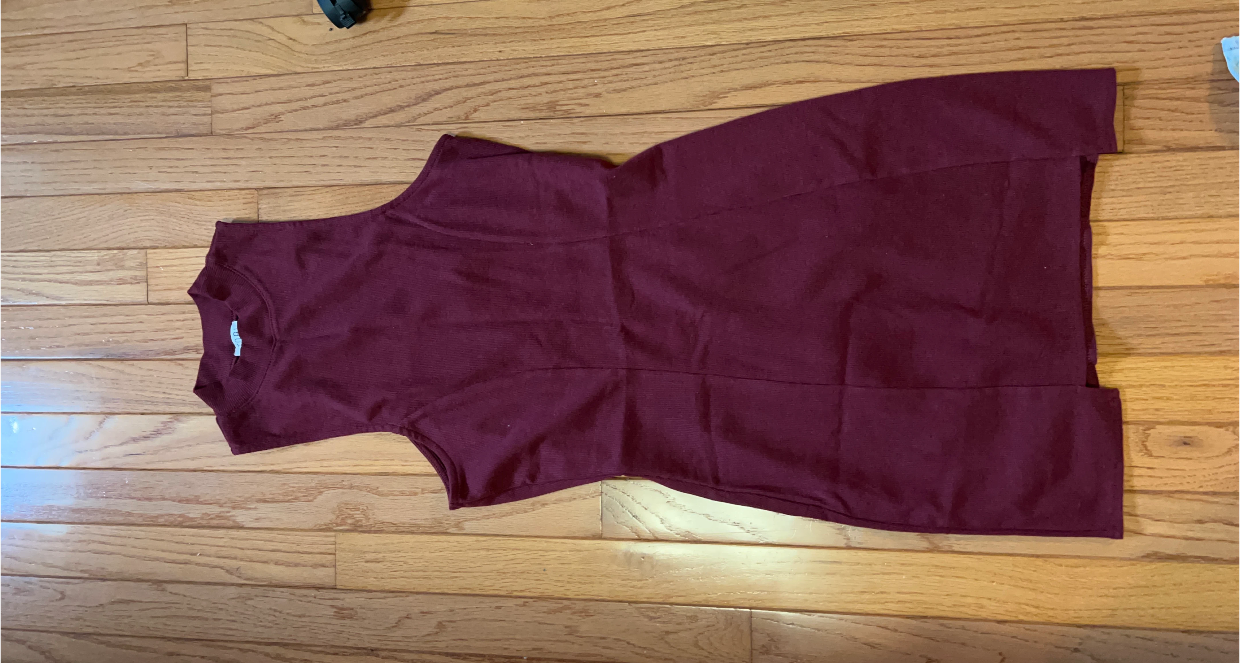 Burgundy Sleeveless Dress