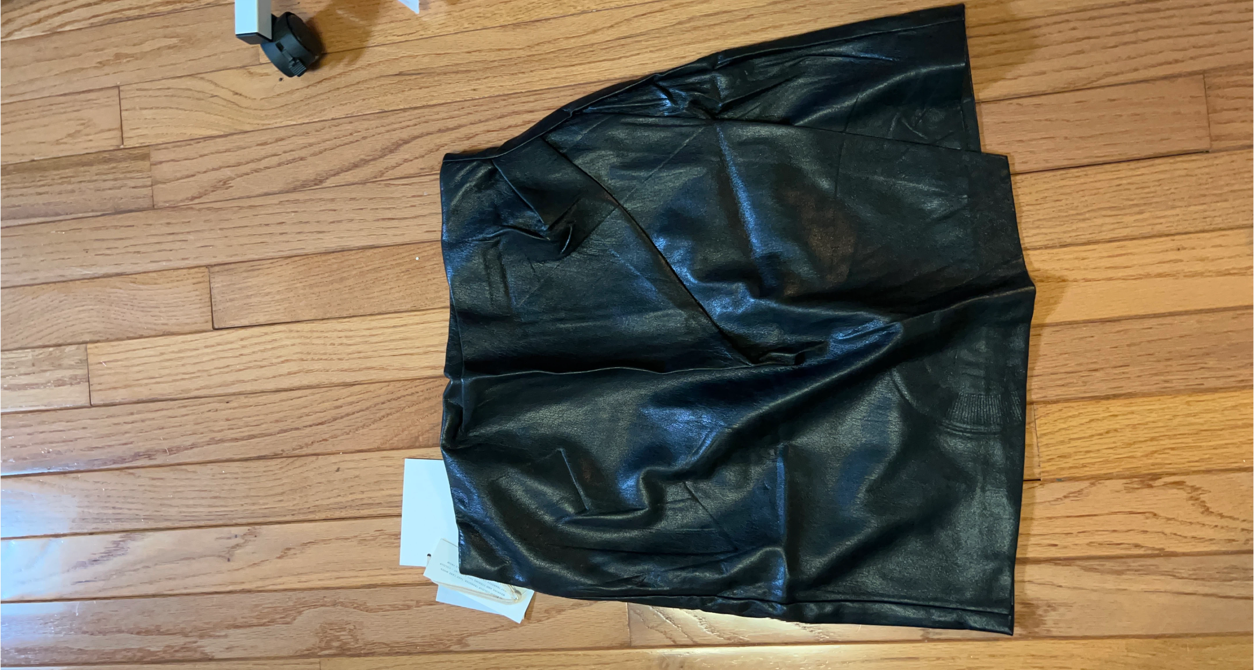 Wilfred Black Vegan Leather Mini Skirt