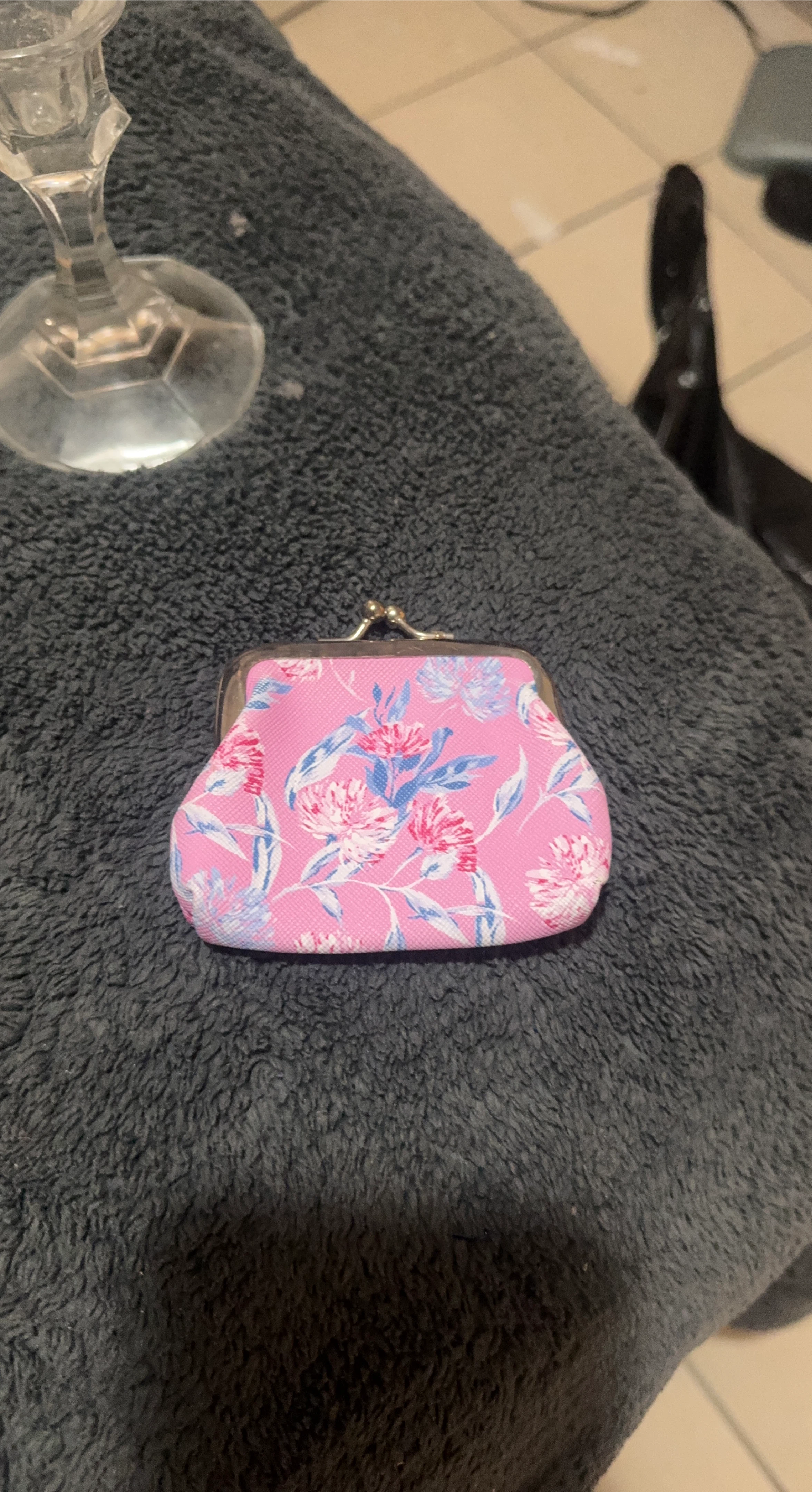Floral Kisslock Coin Purse