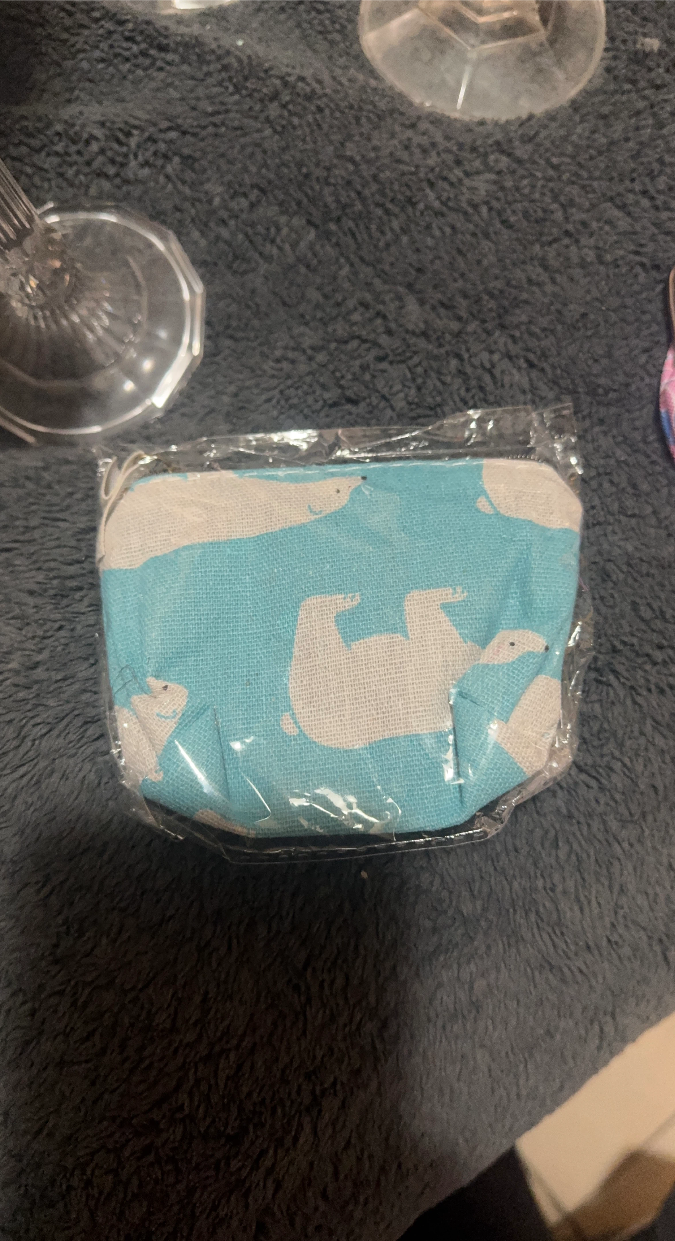 Blue & White Patterned Coin Purse - New! image indicator(1)