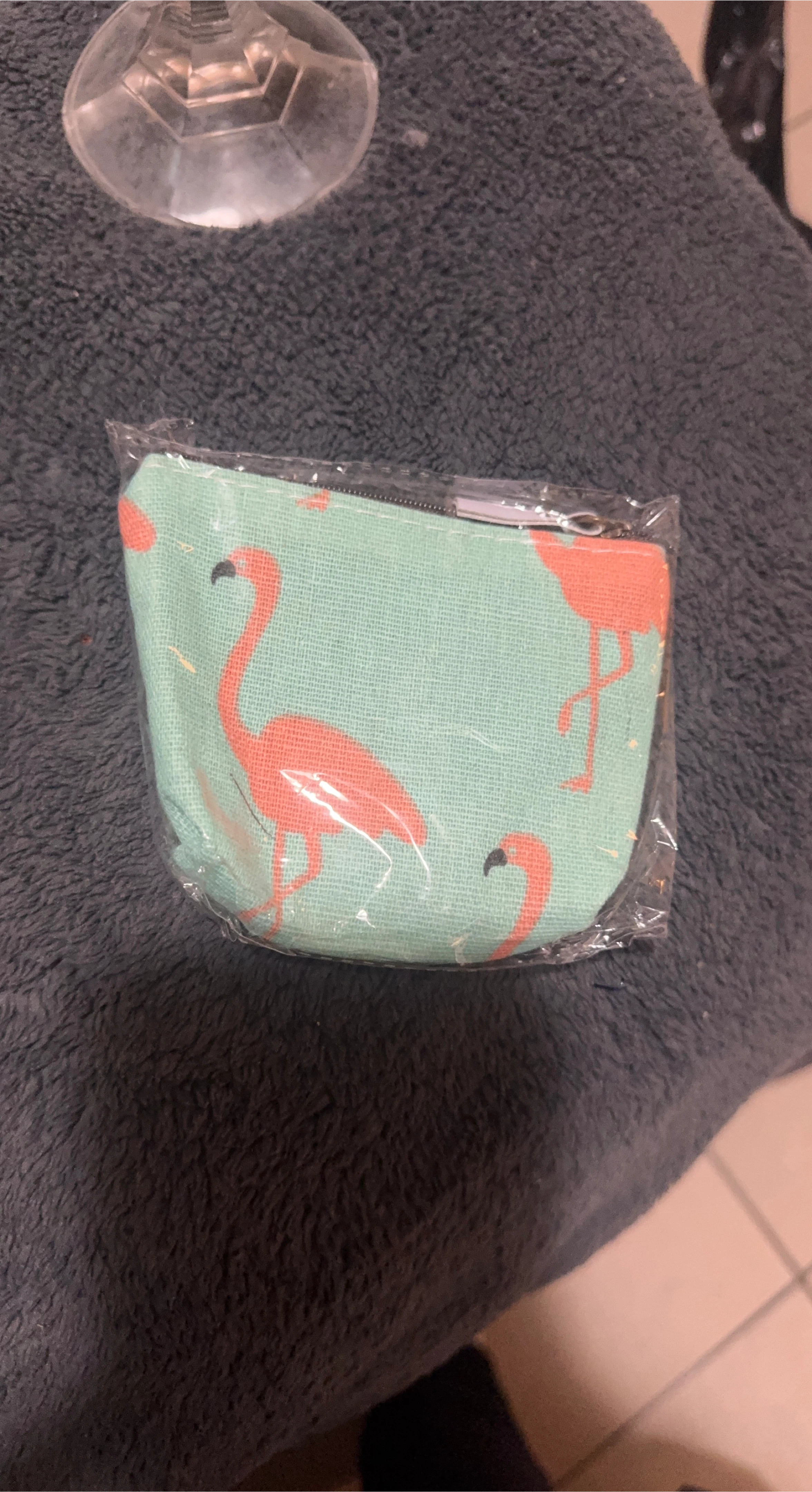 Flamingo Print Coin Purse - New!