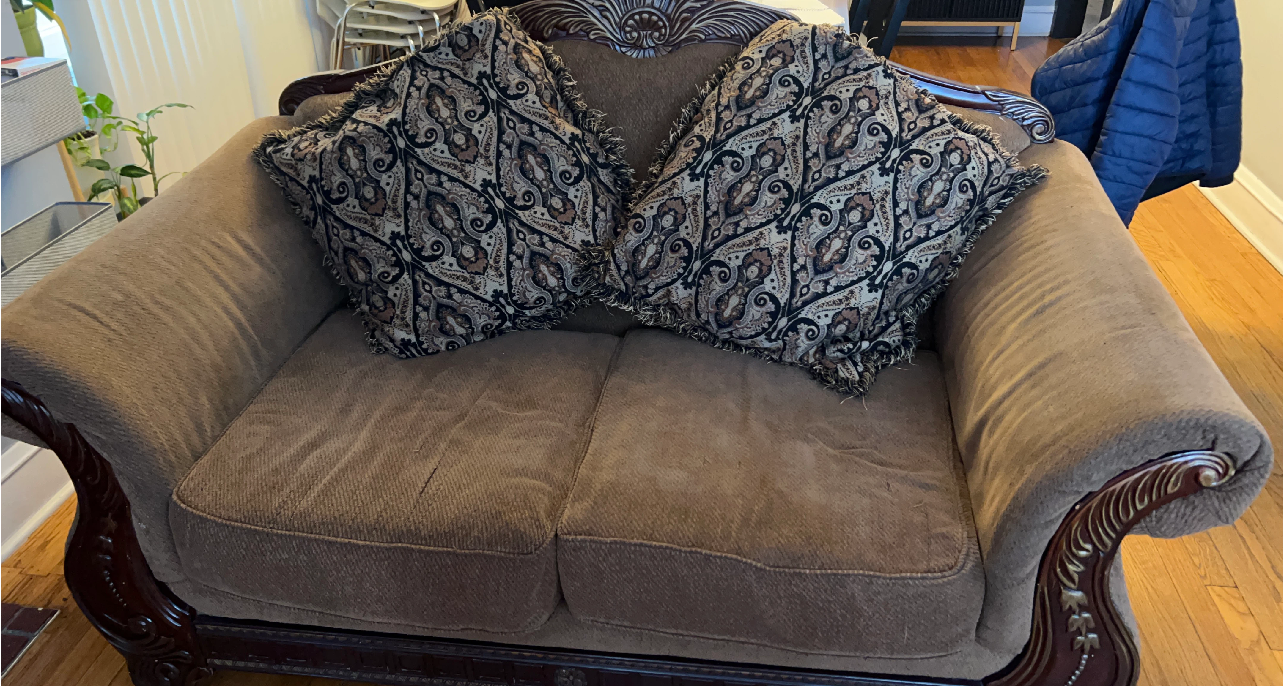 Brown Loveseat Sofa
