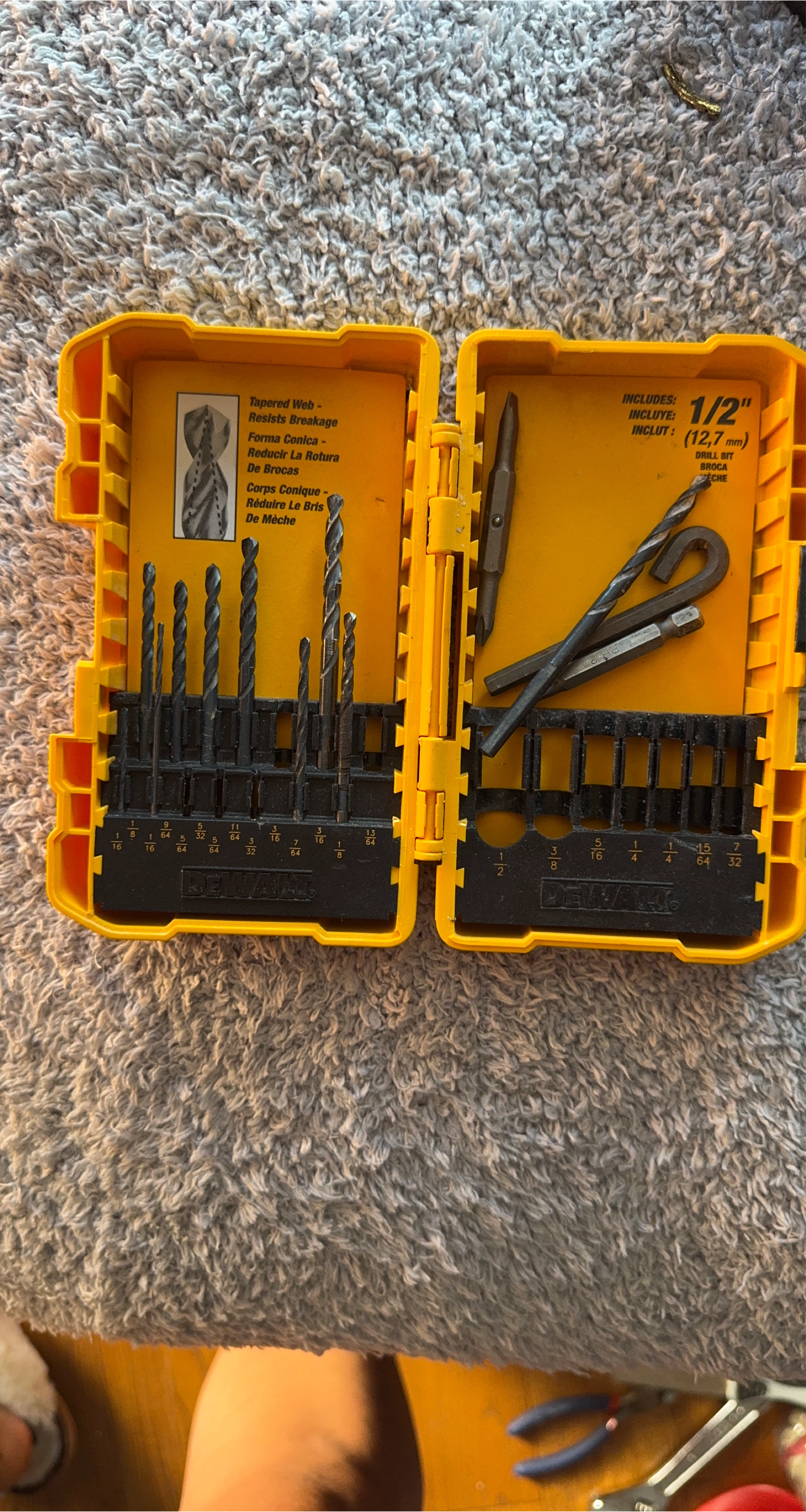 DeWalt Drill Bit Set with Case