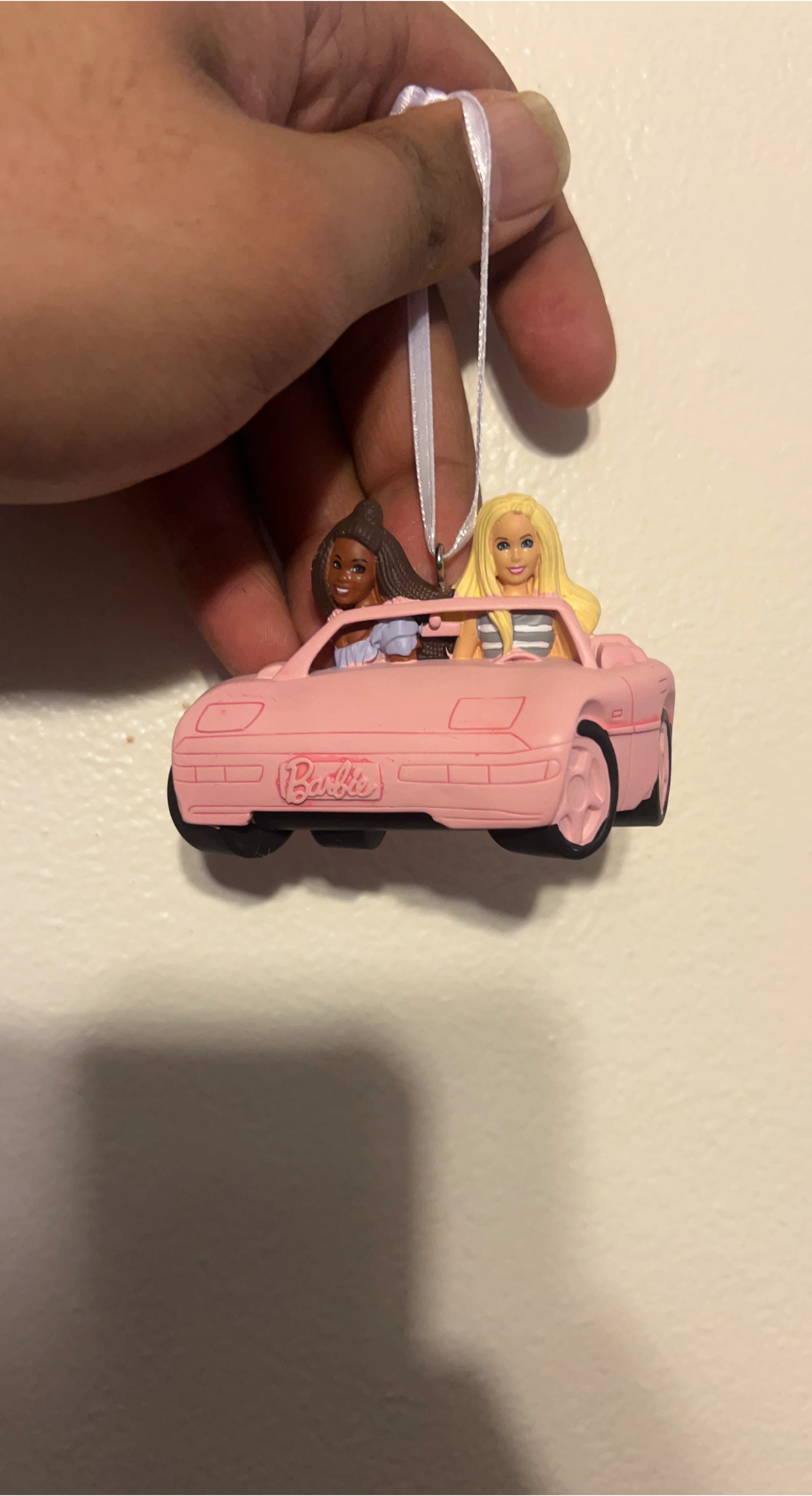 Barbie Pink Car Christmas Ornament