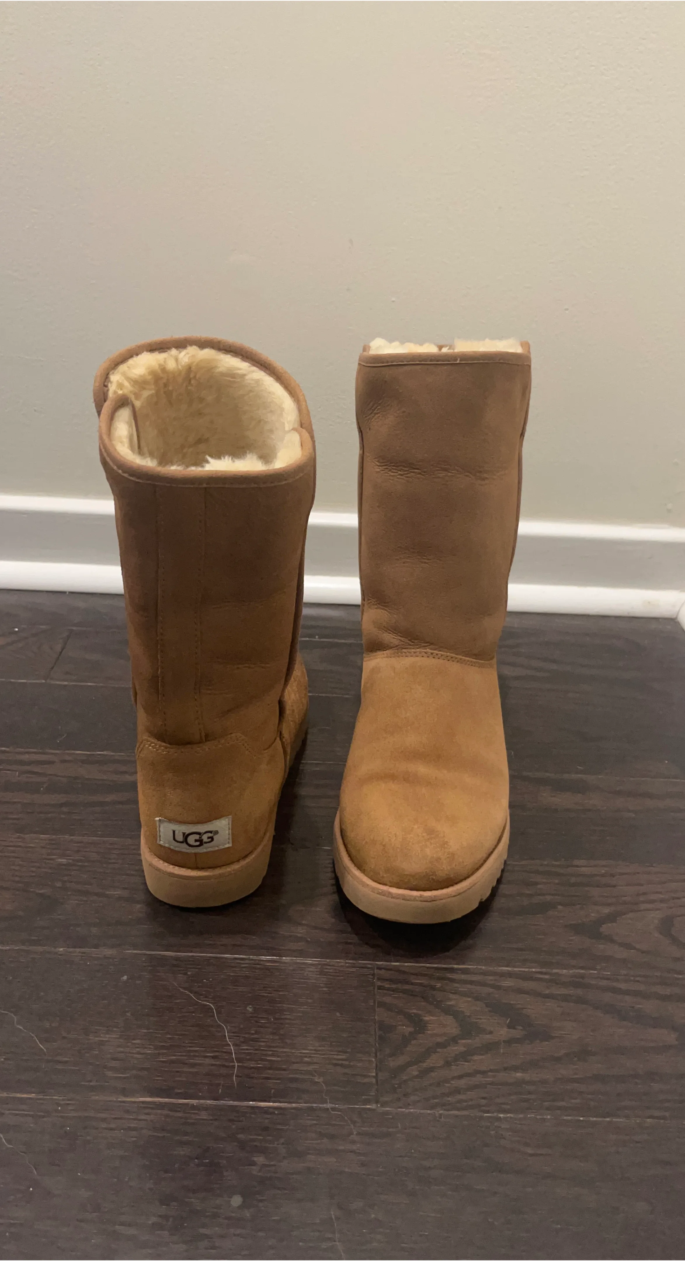 UGG Classic Short Boots - Beige brown (women’s size 9)