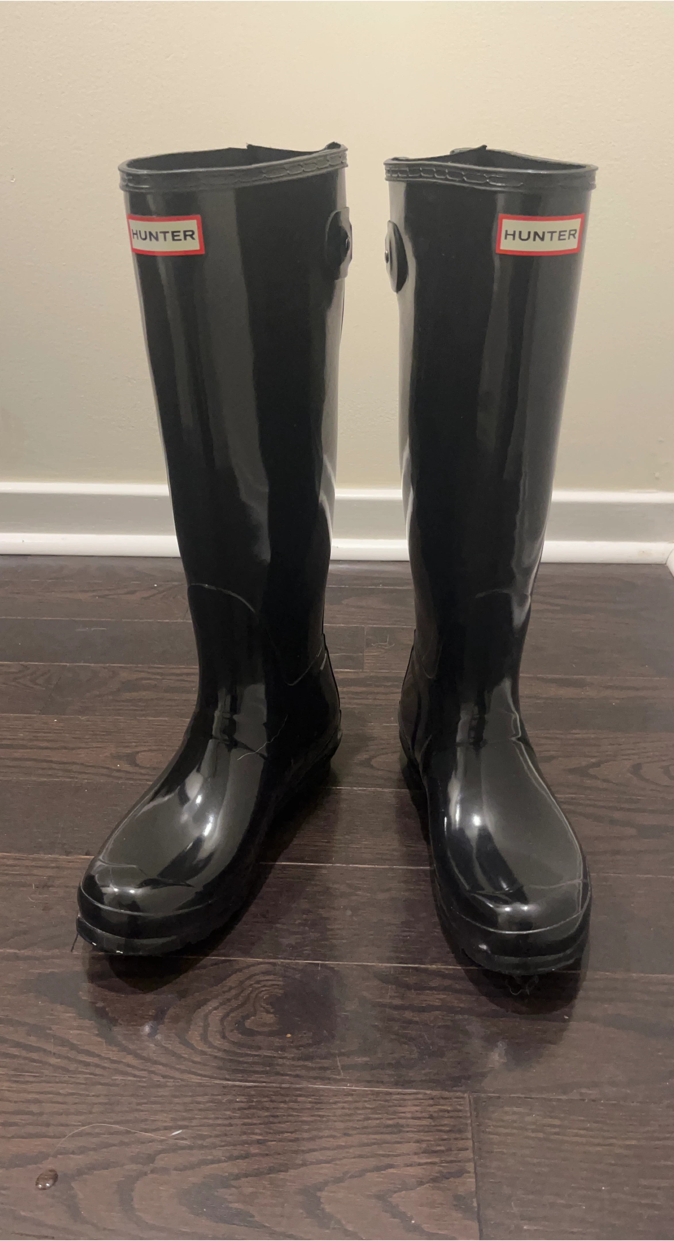 Hunter Rain Boots - Size 9 - Black