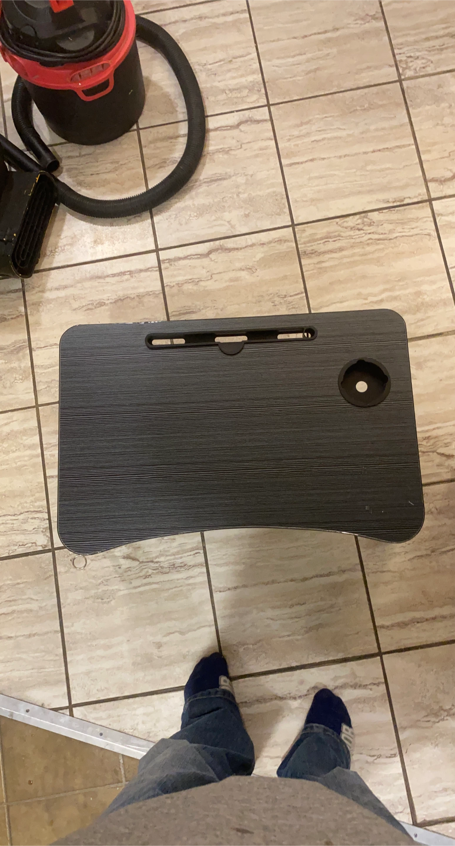 Black Lap Desk with Cup Holder