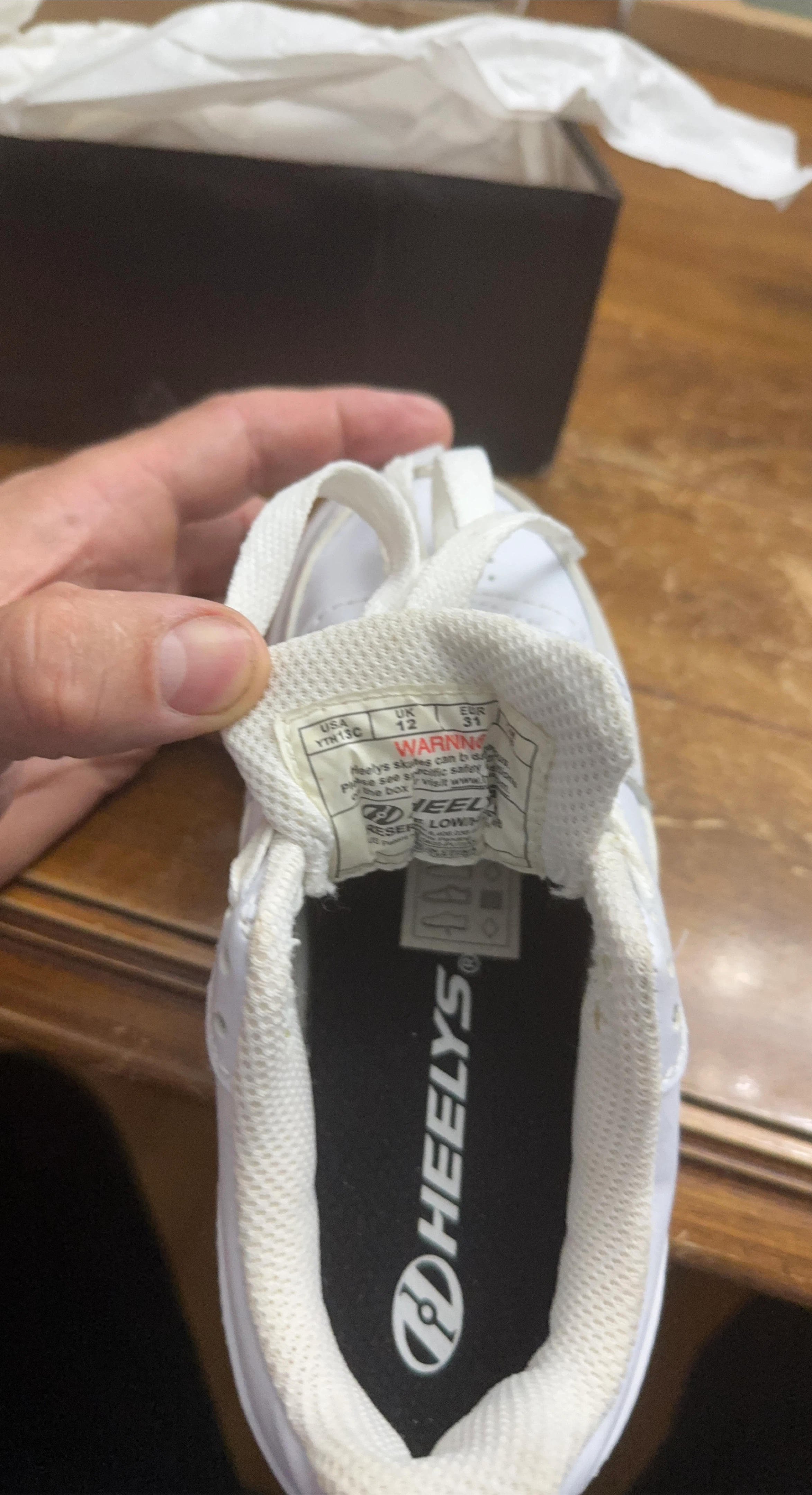 Heelys Wheeled Shoes - White, US Size 12