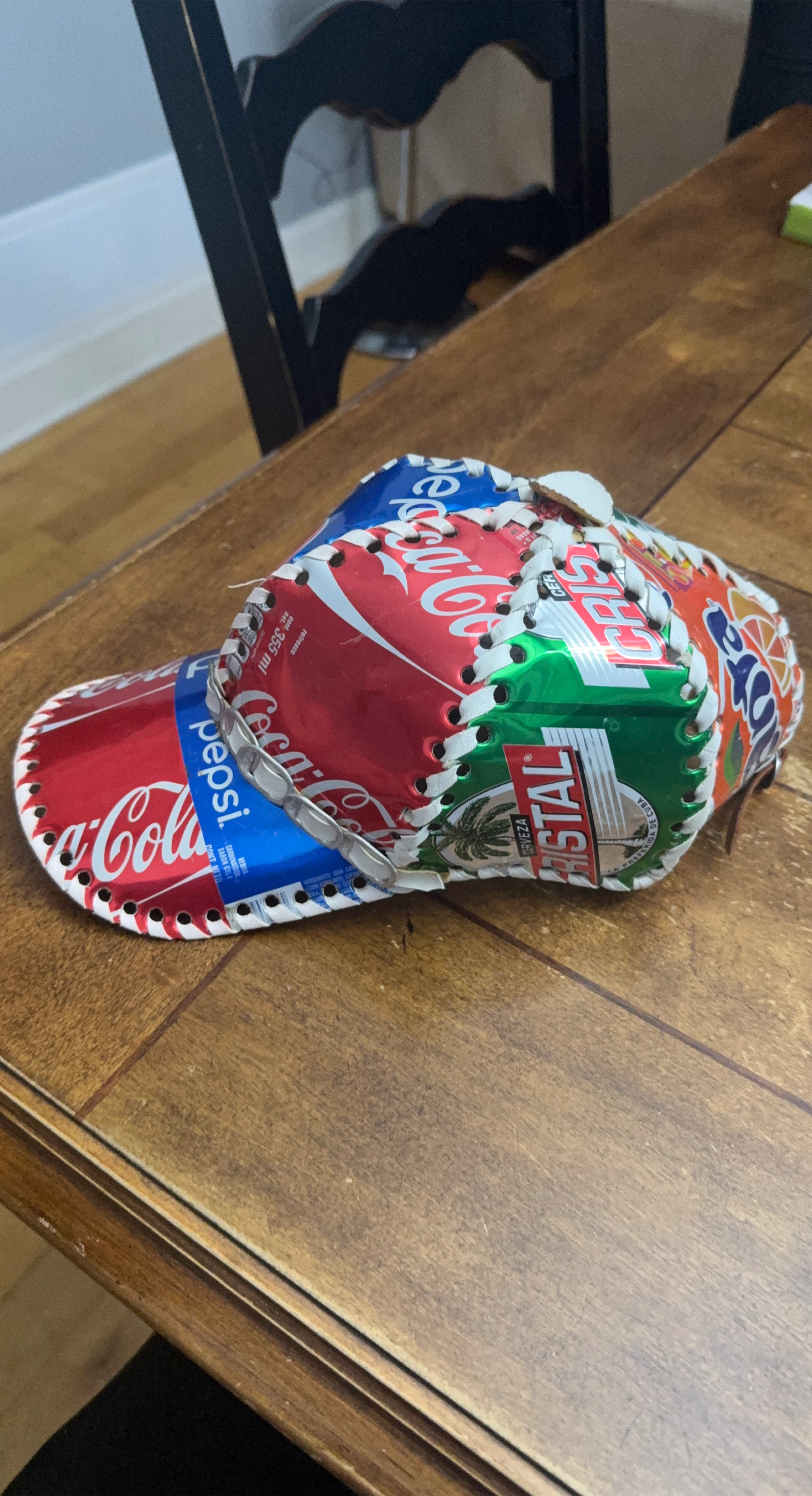 Recycled Soda Can Hat - Coca-Cola, Pepsi, Cristal