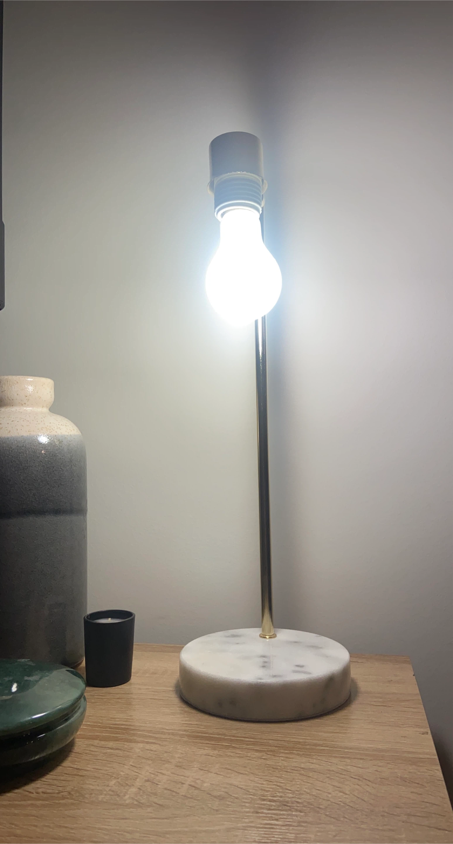 Table Lamp with Marble Base