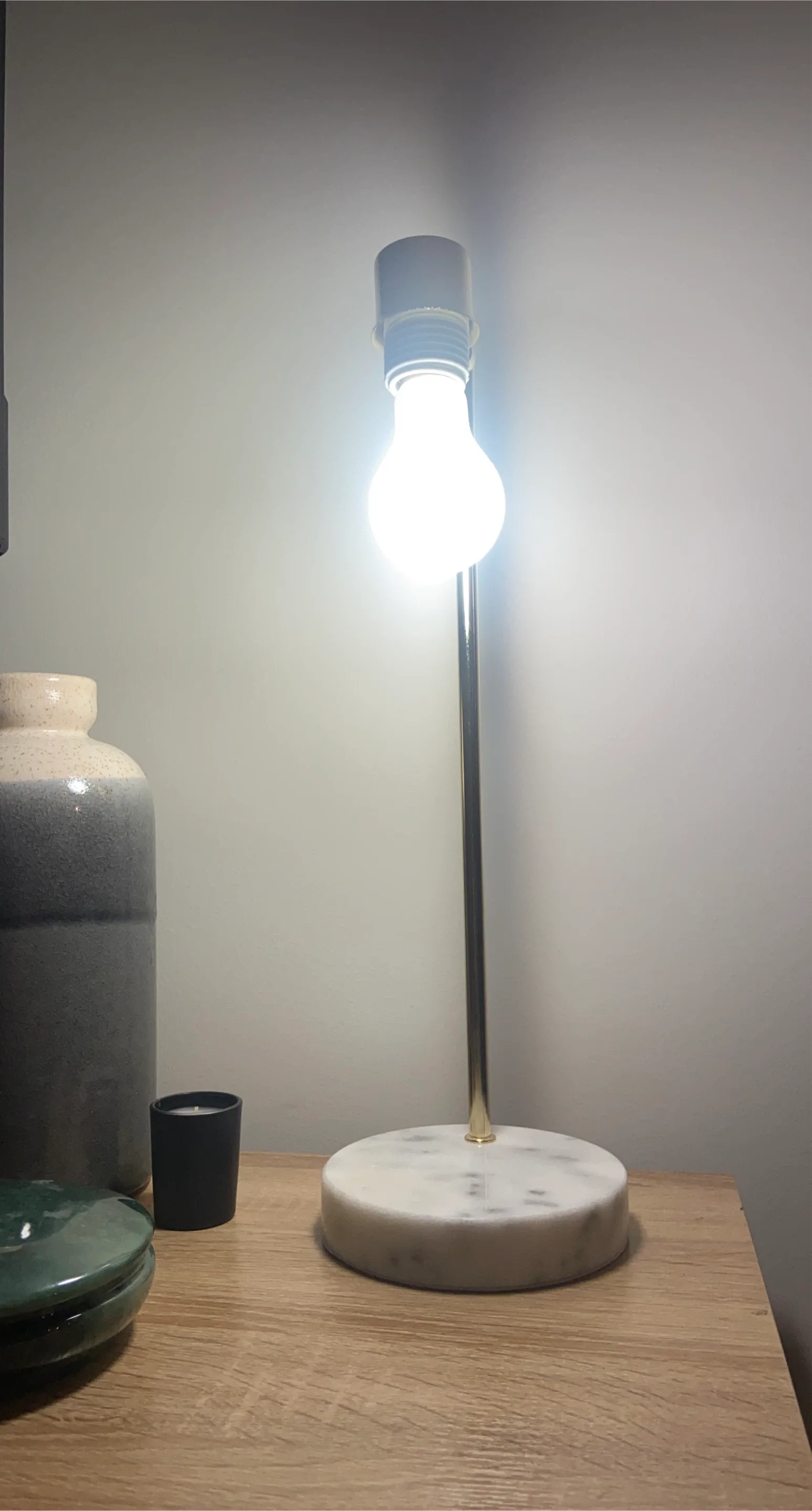 Table Lamp with Marble Base