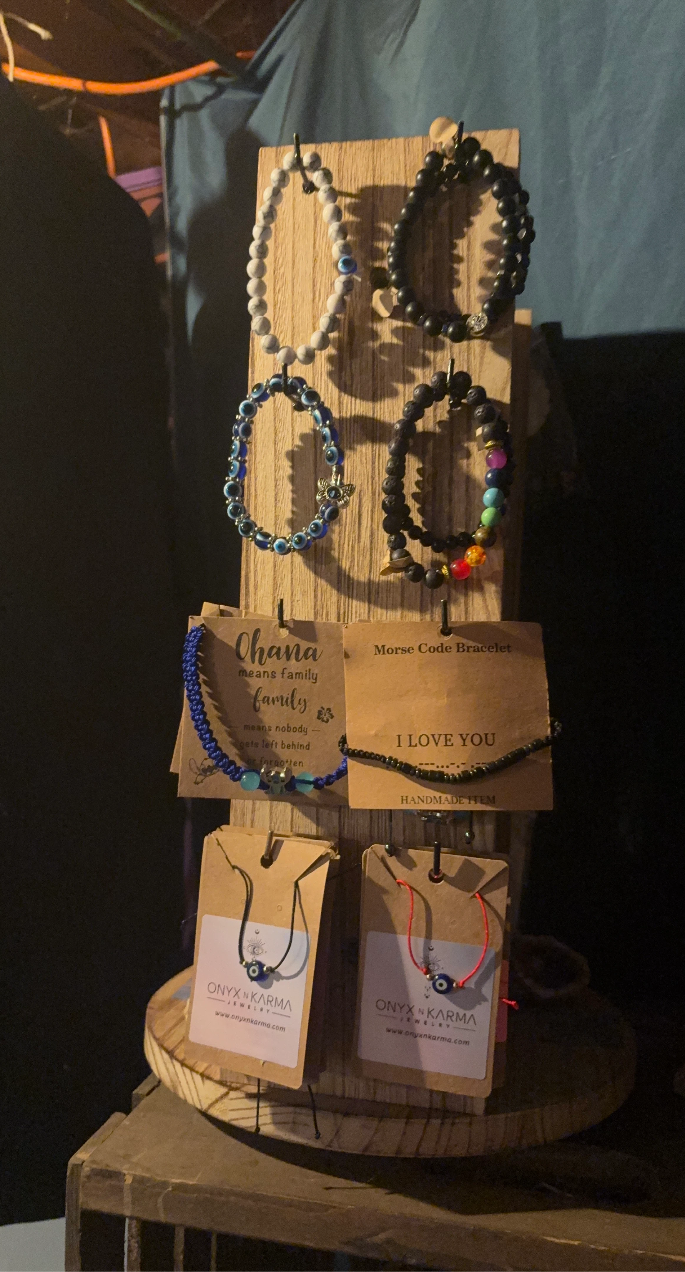 Handmade Onyx n Karma Bracelets