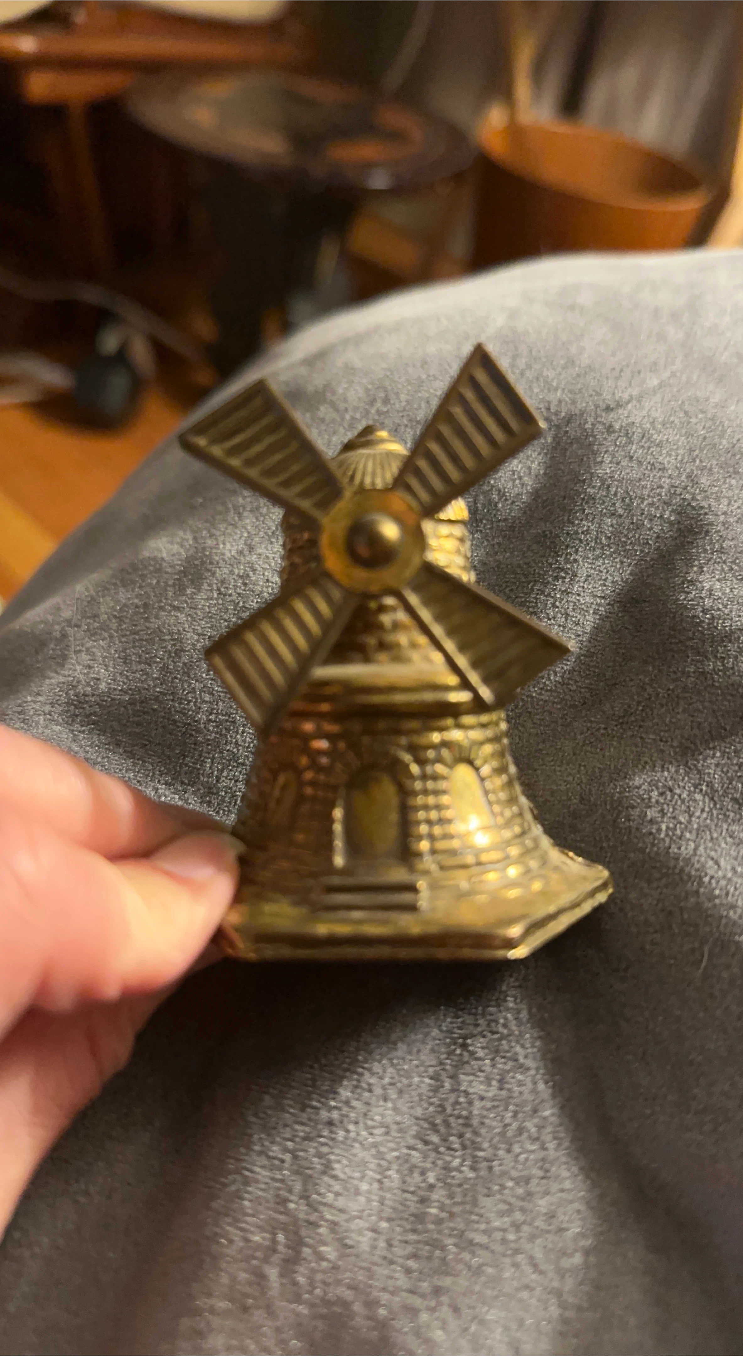 Vintage Brass Windmill Bell