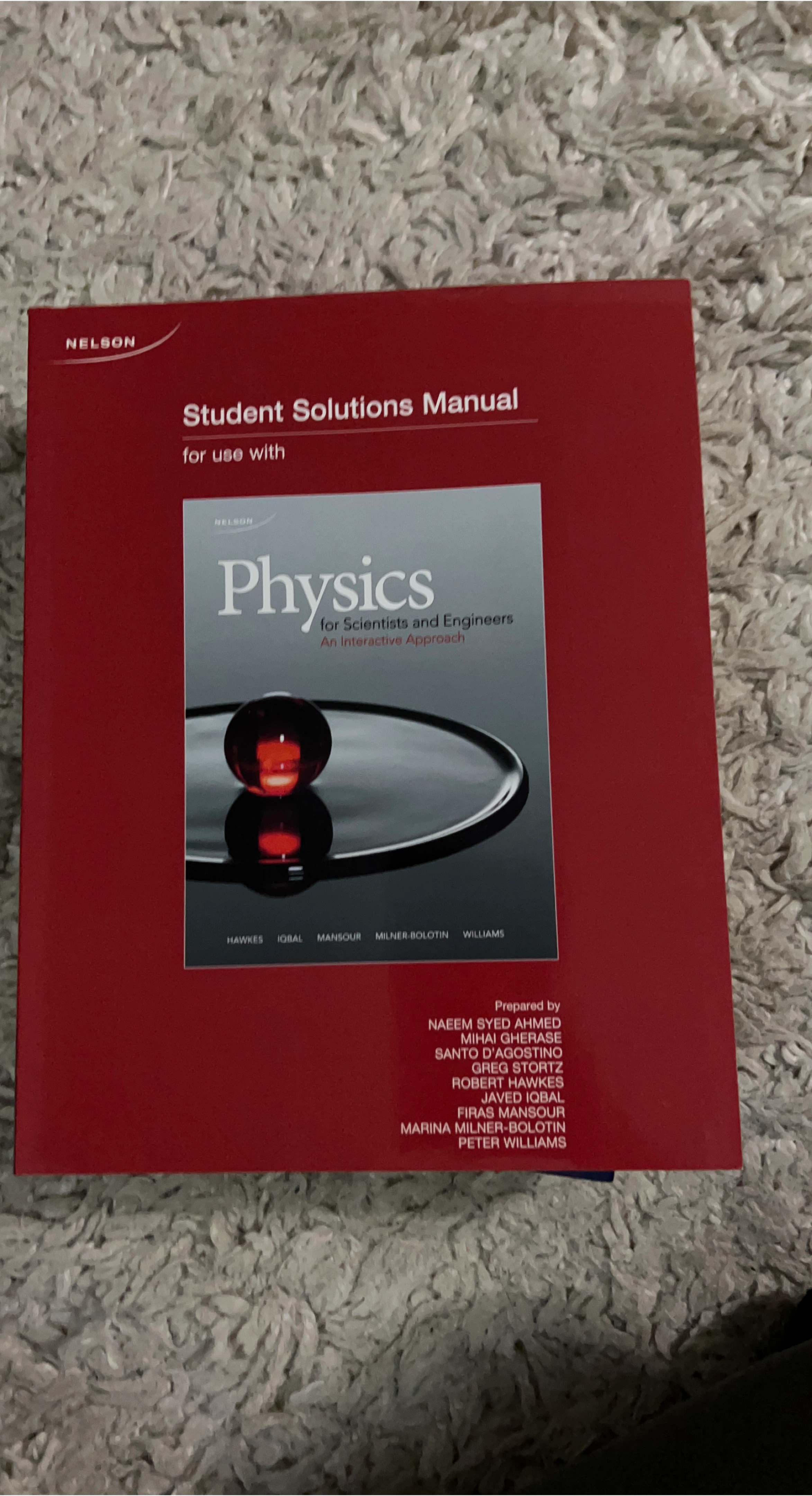 Nelson Physics Student Solutions Manual