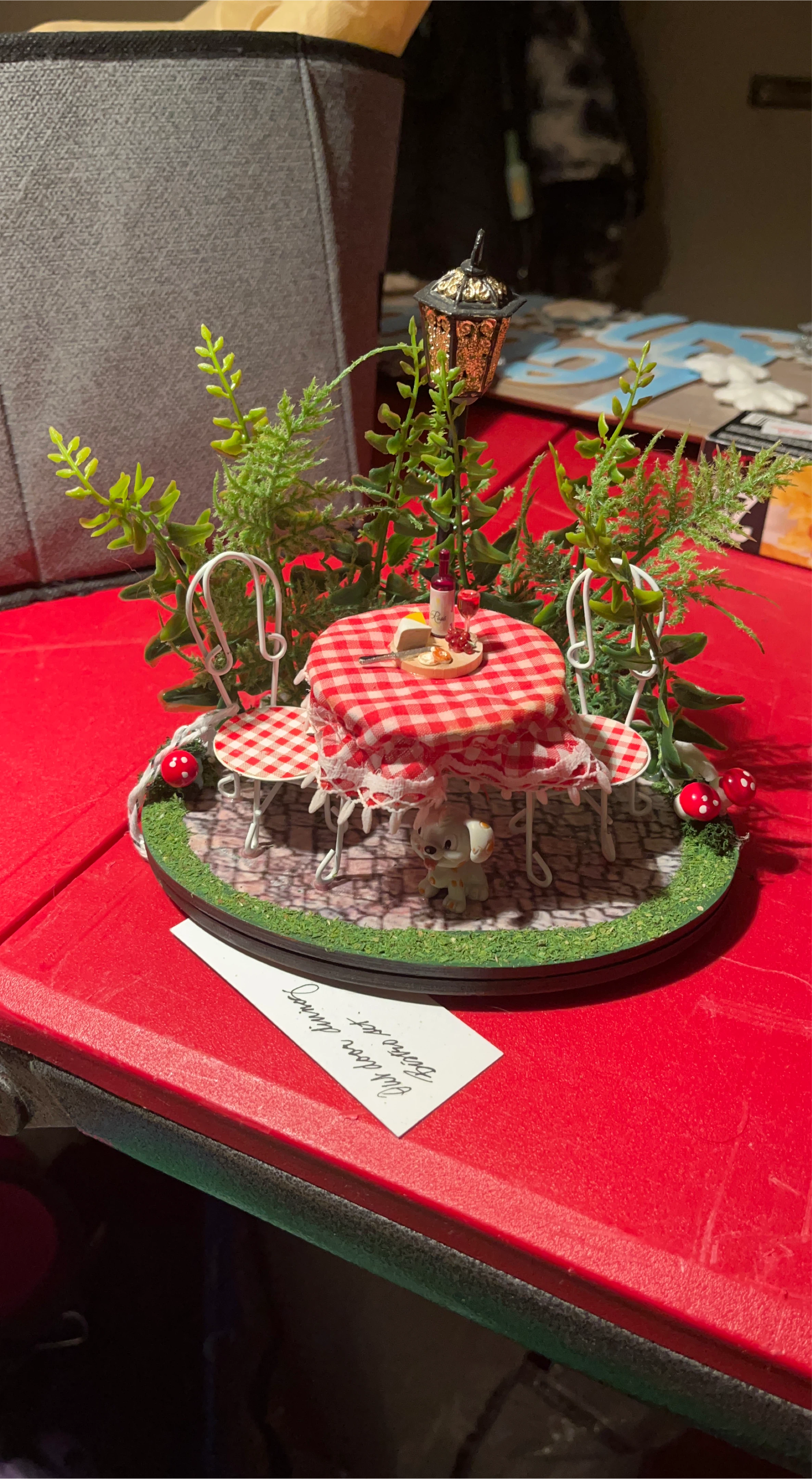 Miniature Outdoor Dining Diorama