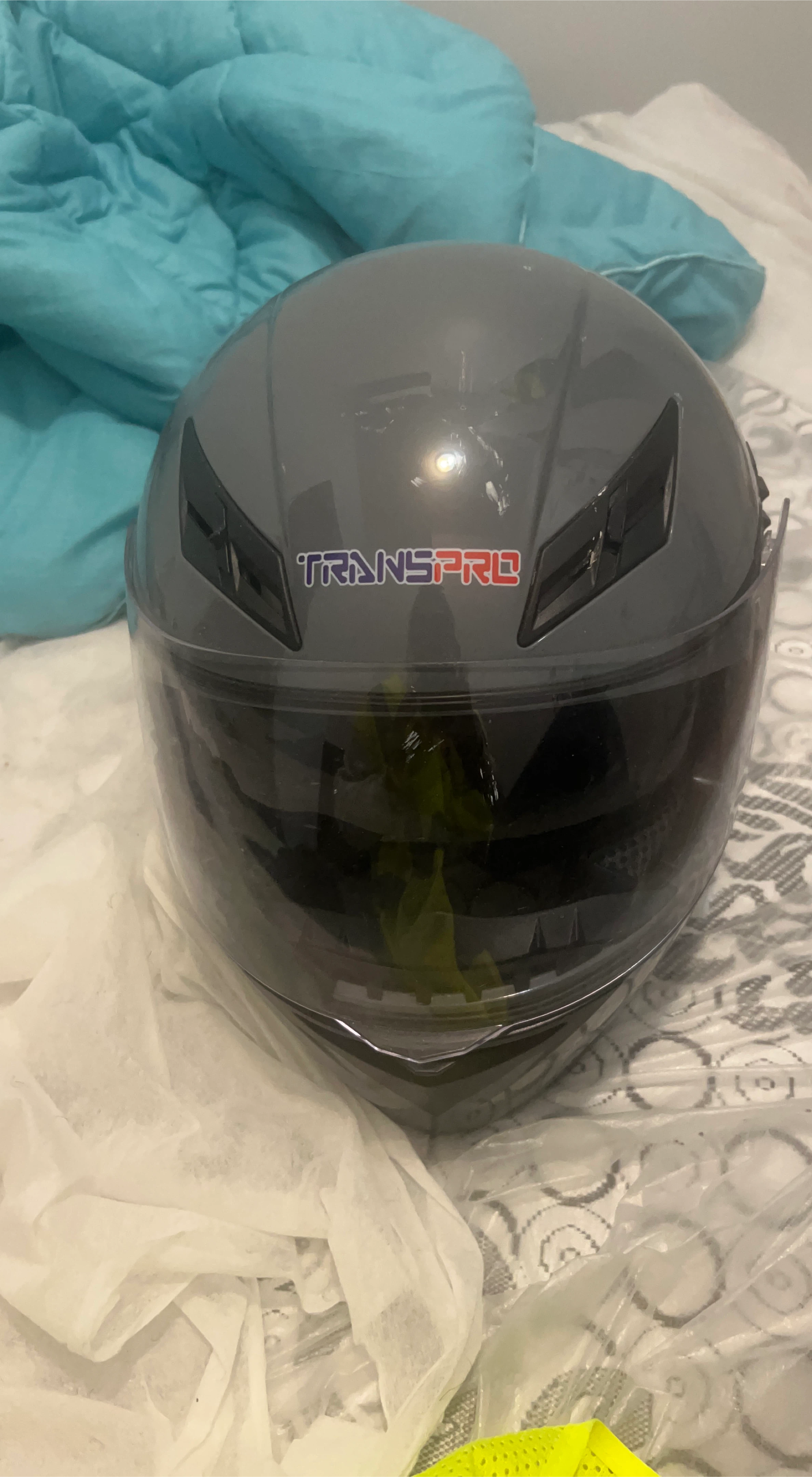 Transpro Gray Motorcycle Helmet