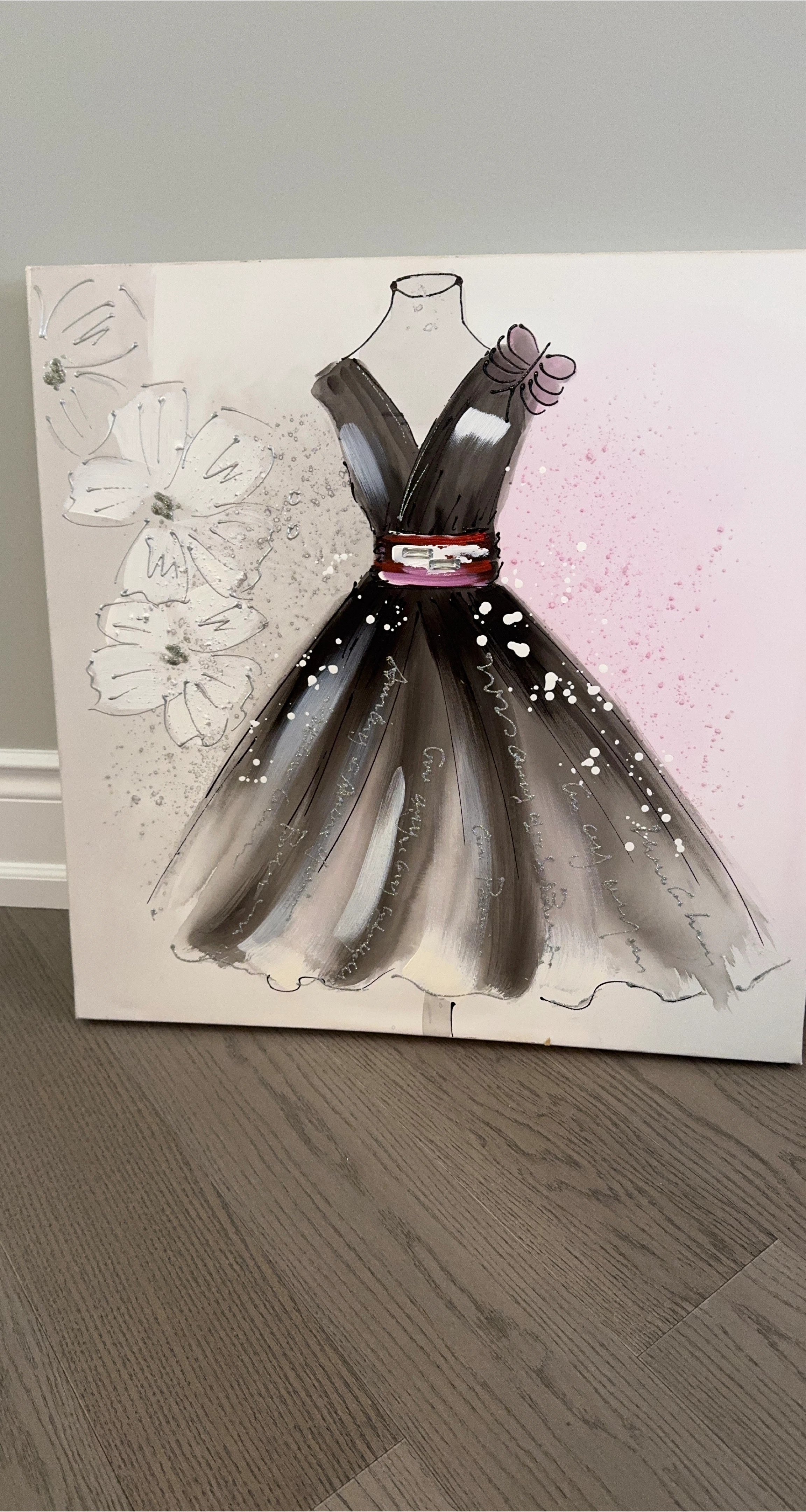 Dress Painting on Canvas