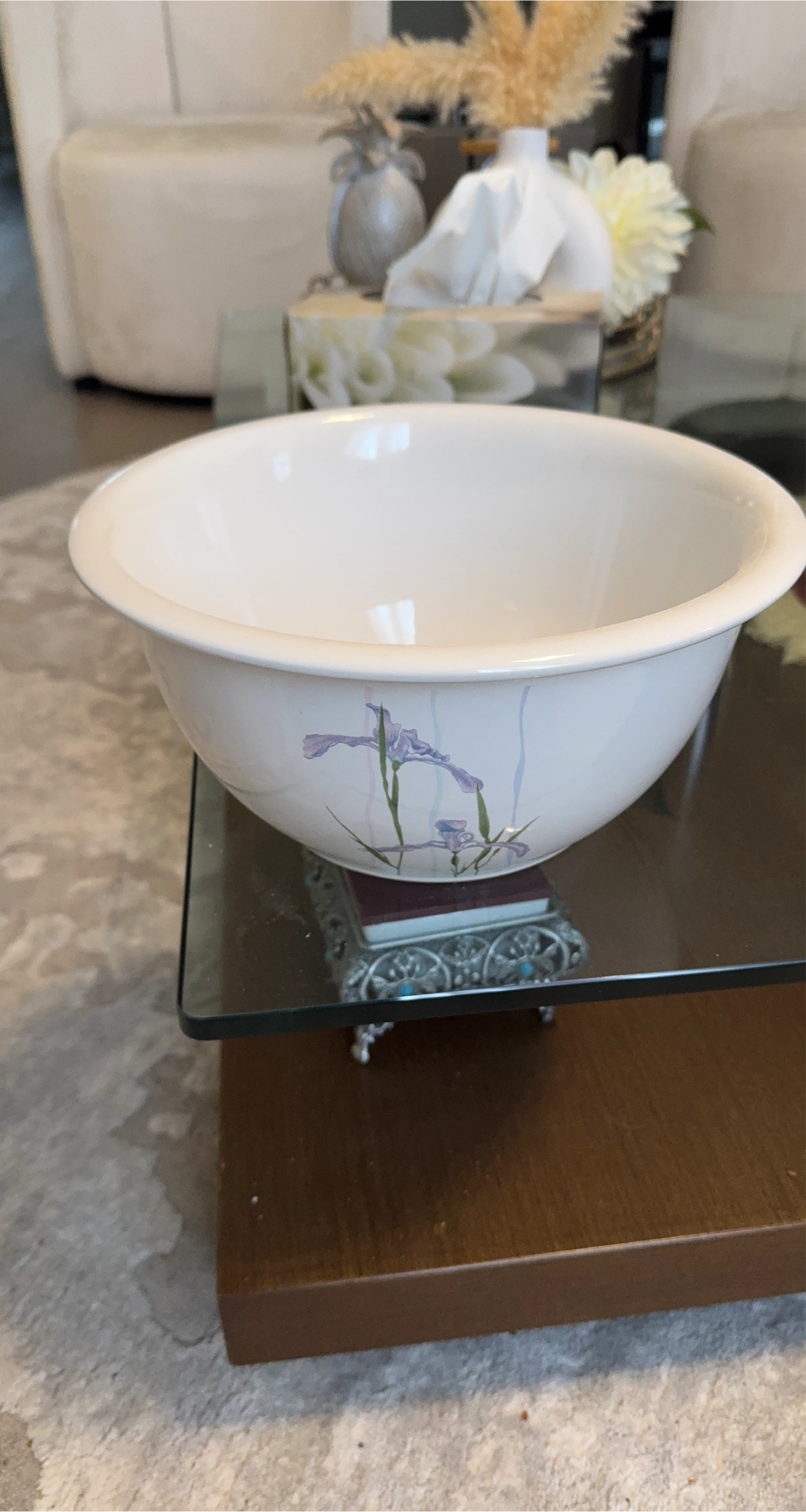 Floral Patterned Serving Bowl
