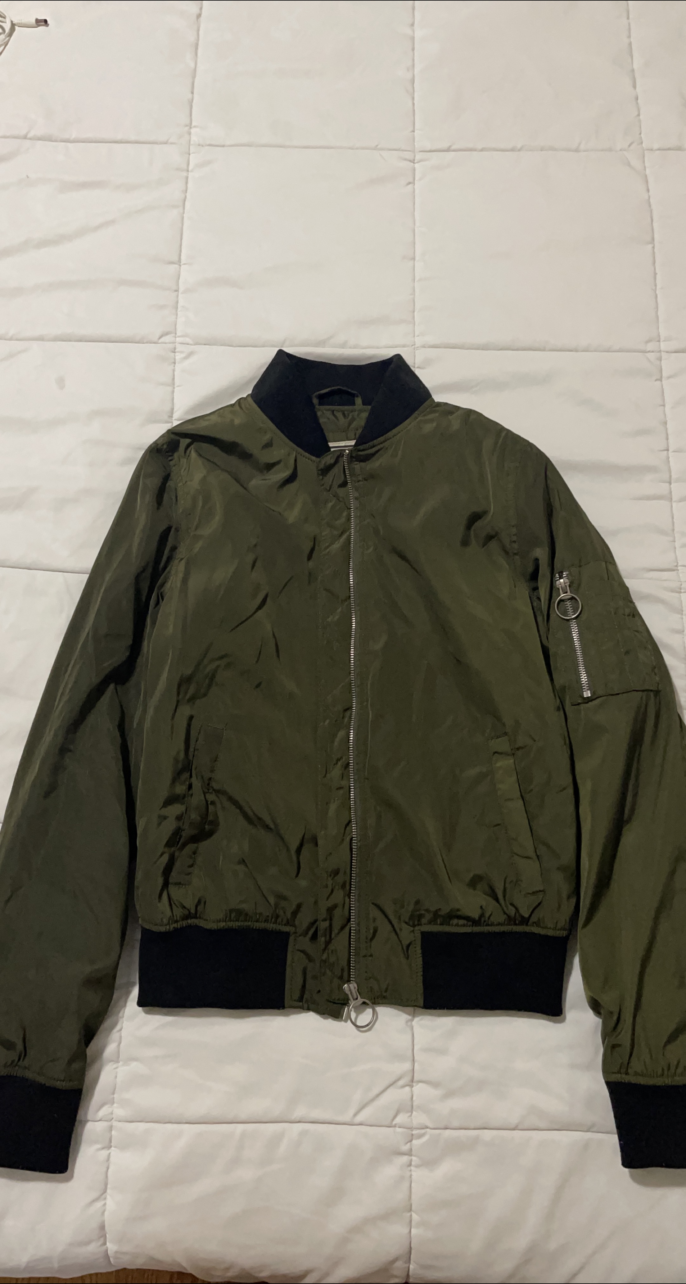 Olive Green Bomber Jacket