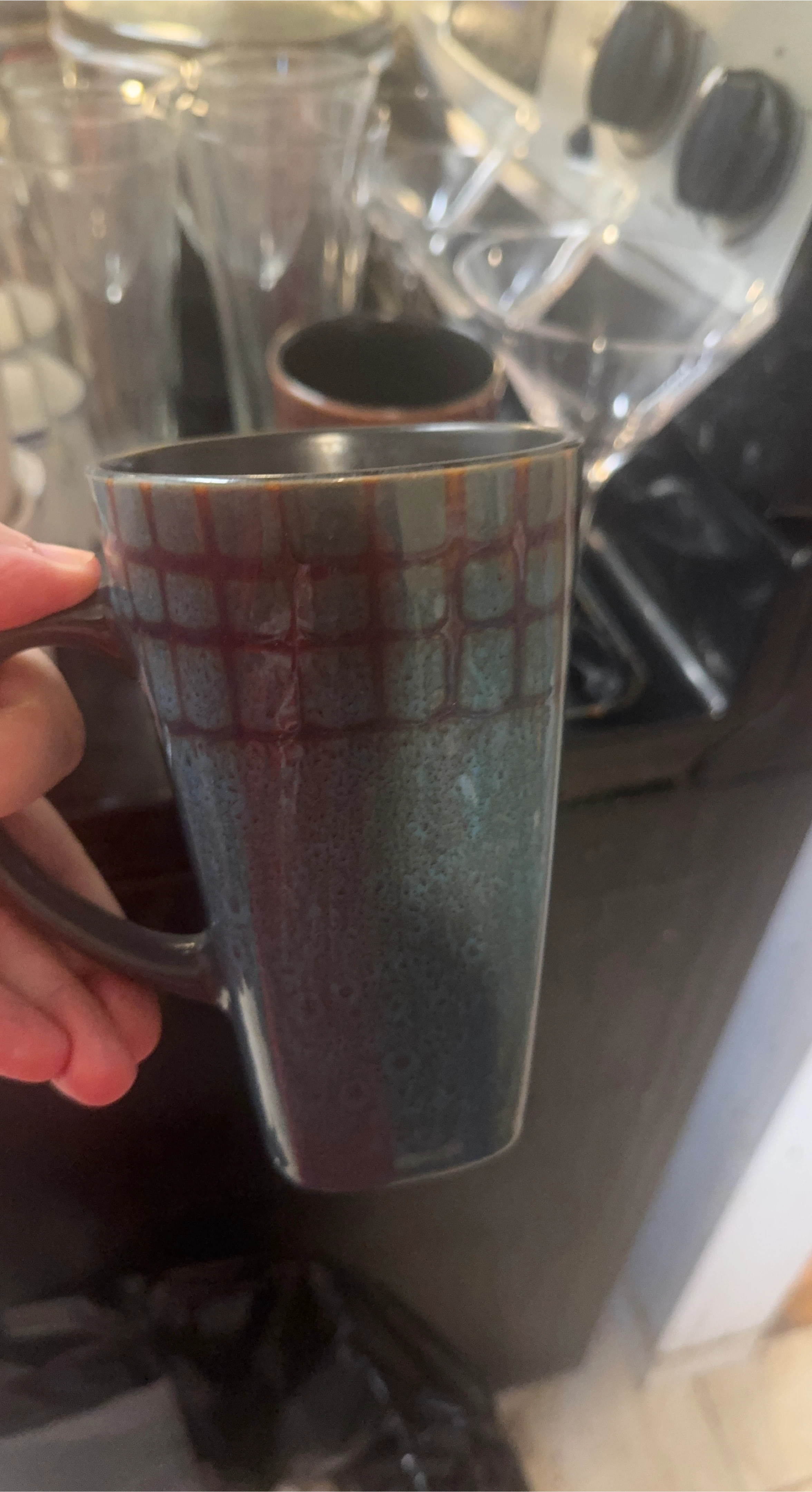 1 Blue 1 brown Ceramic Mug image indicator(1)