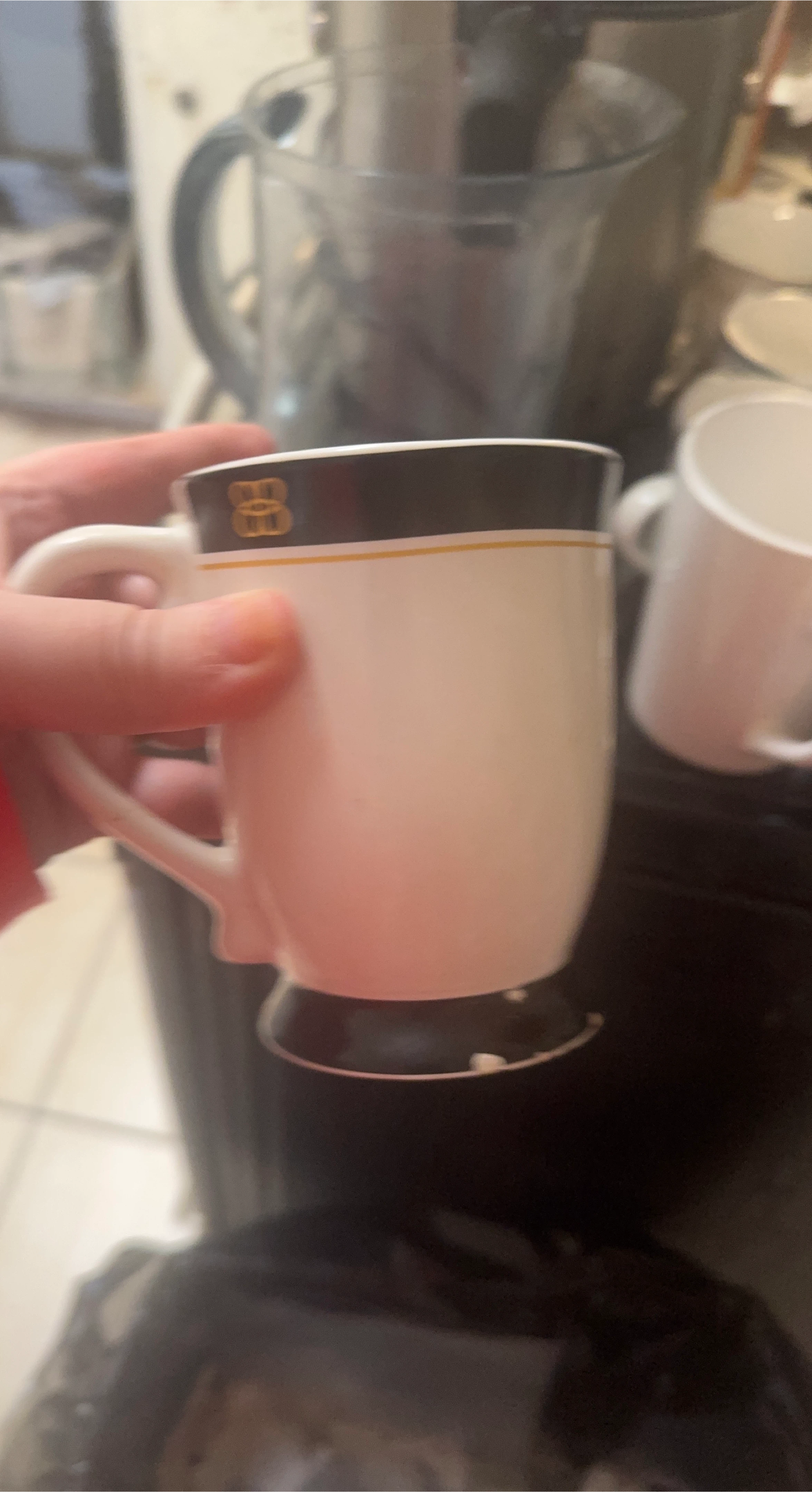 Vintage Mug with Gold Logo