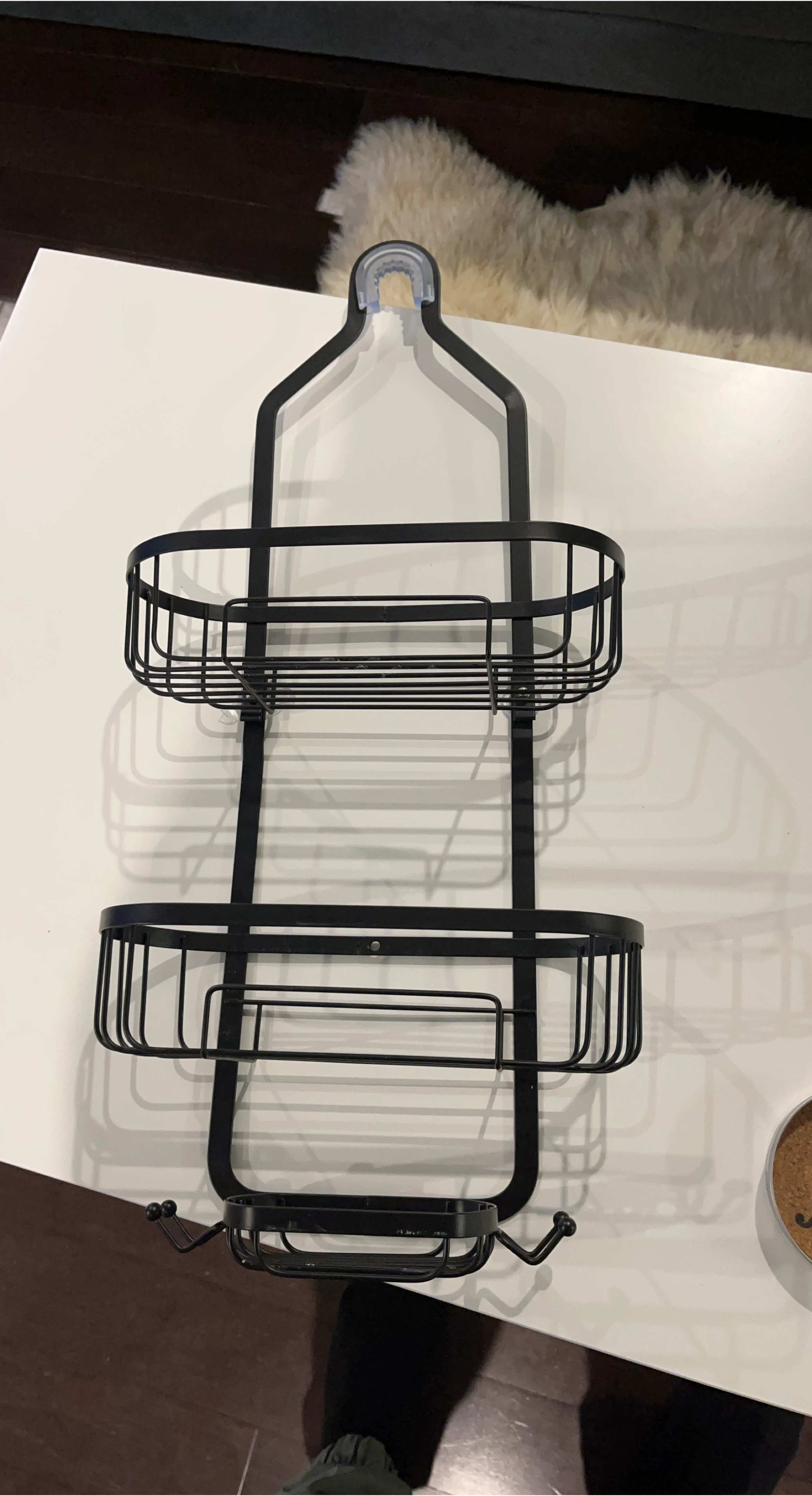 Black Over the Shower Head Caddy