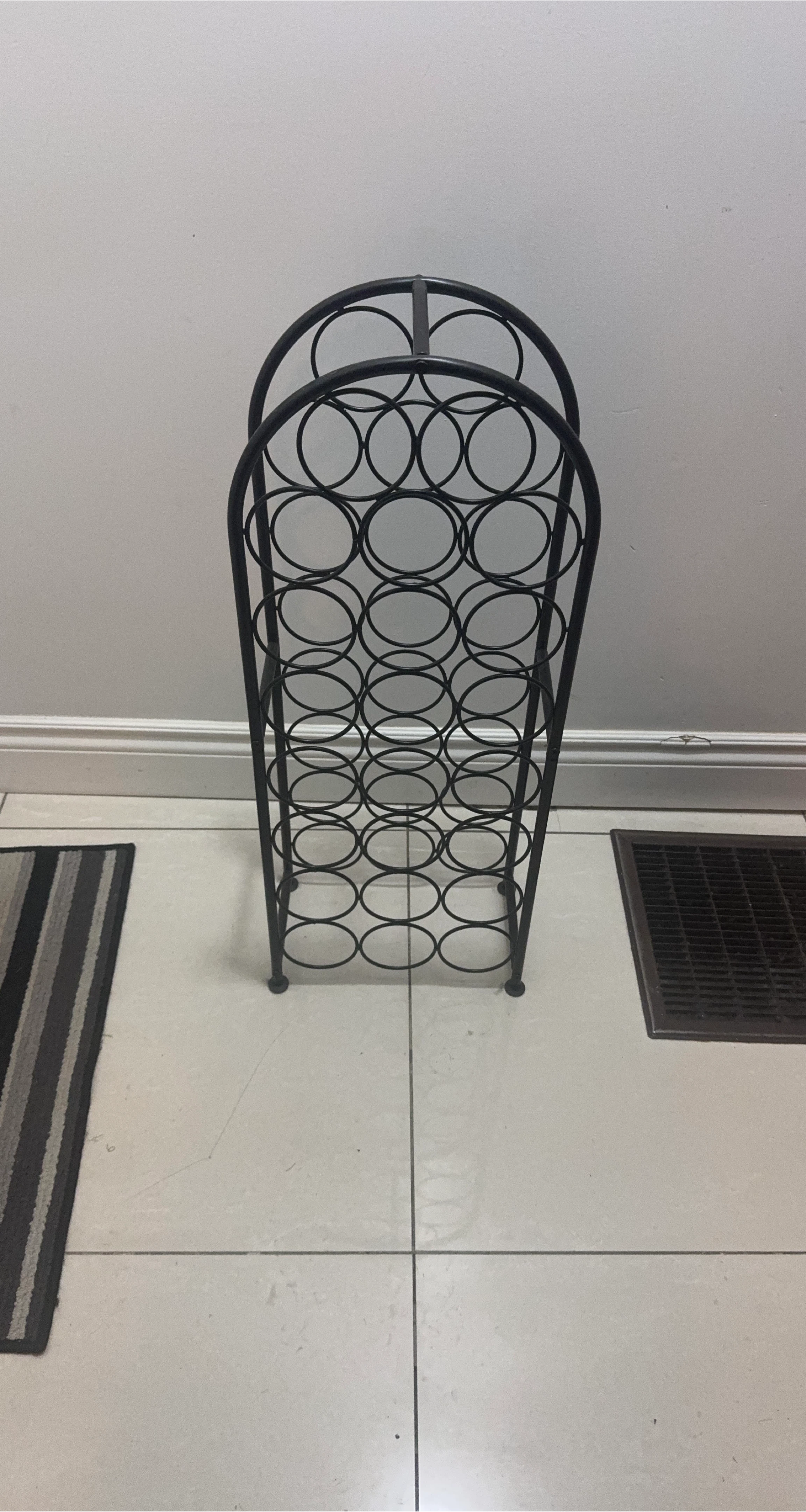 Black Metal Wine Rack- moving out sale